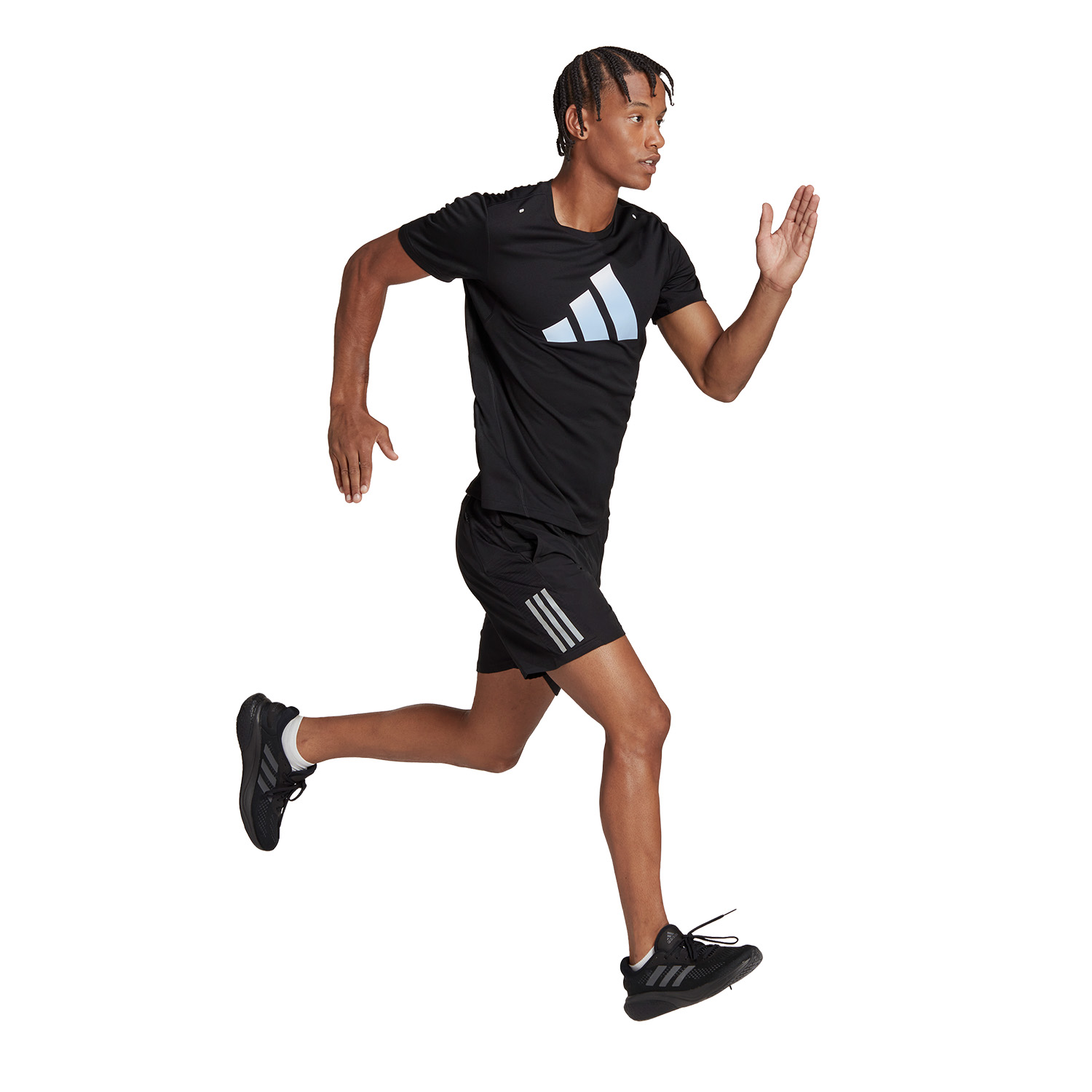 adidas Run Icons 3 Bar Maglietta Black