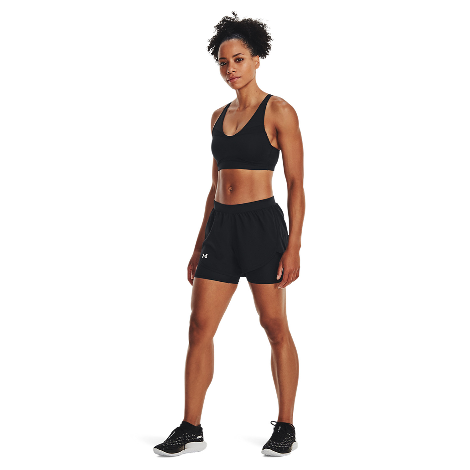 Under Armour Fly By Elite 2 in 1 4in Pantaloncini Black/Reflective