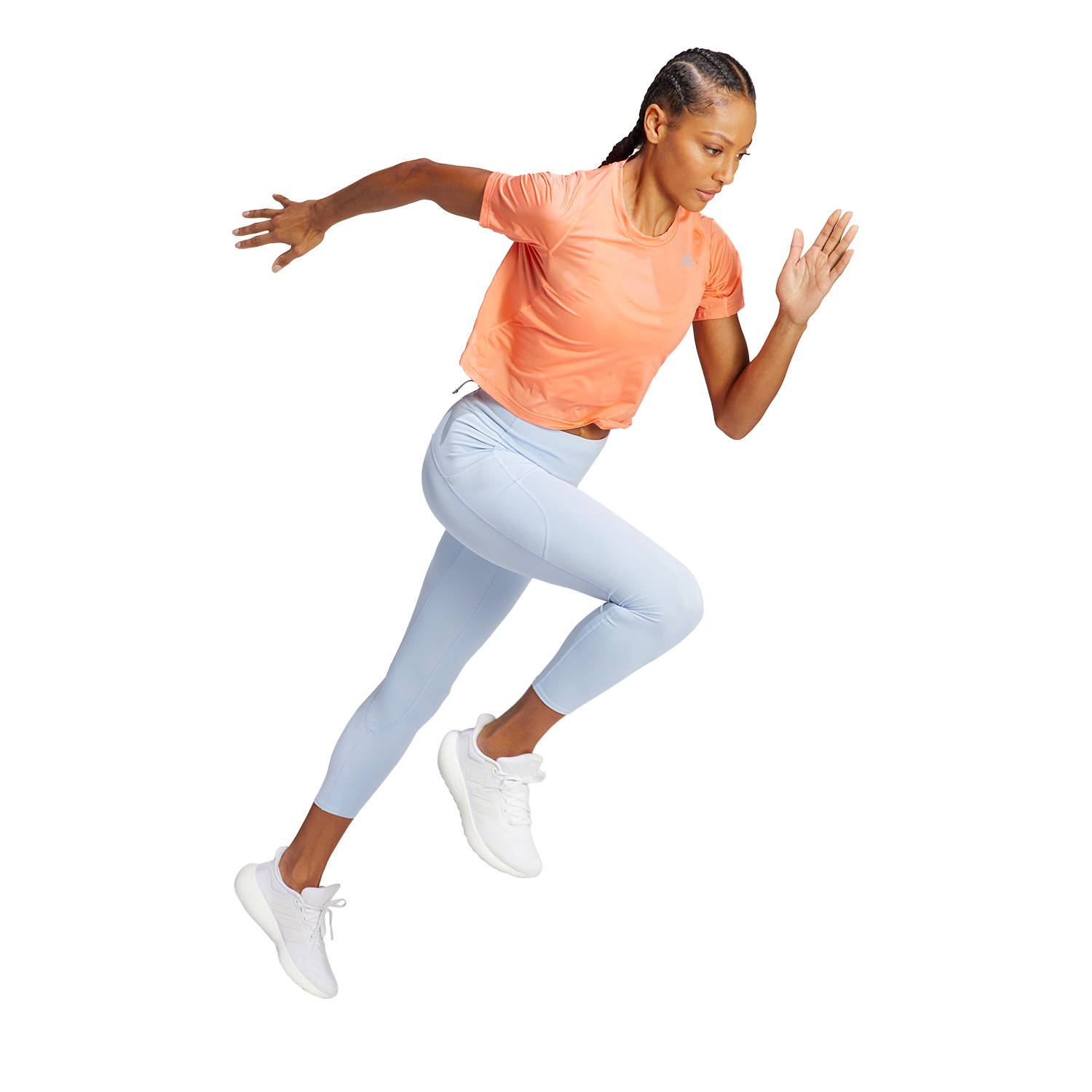 adidas Fast Crop Top Coral Fusion