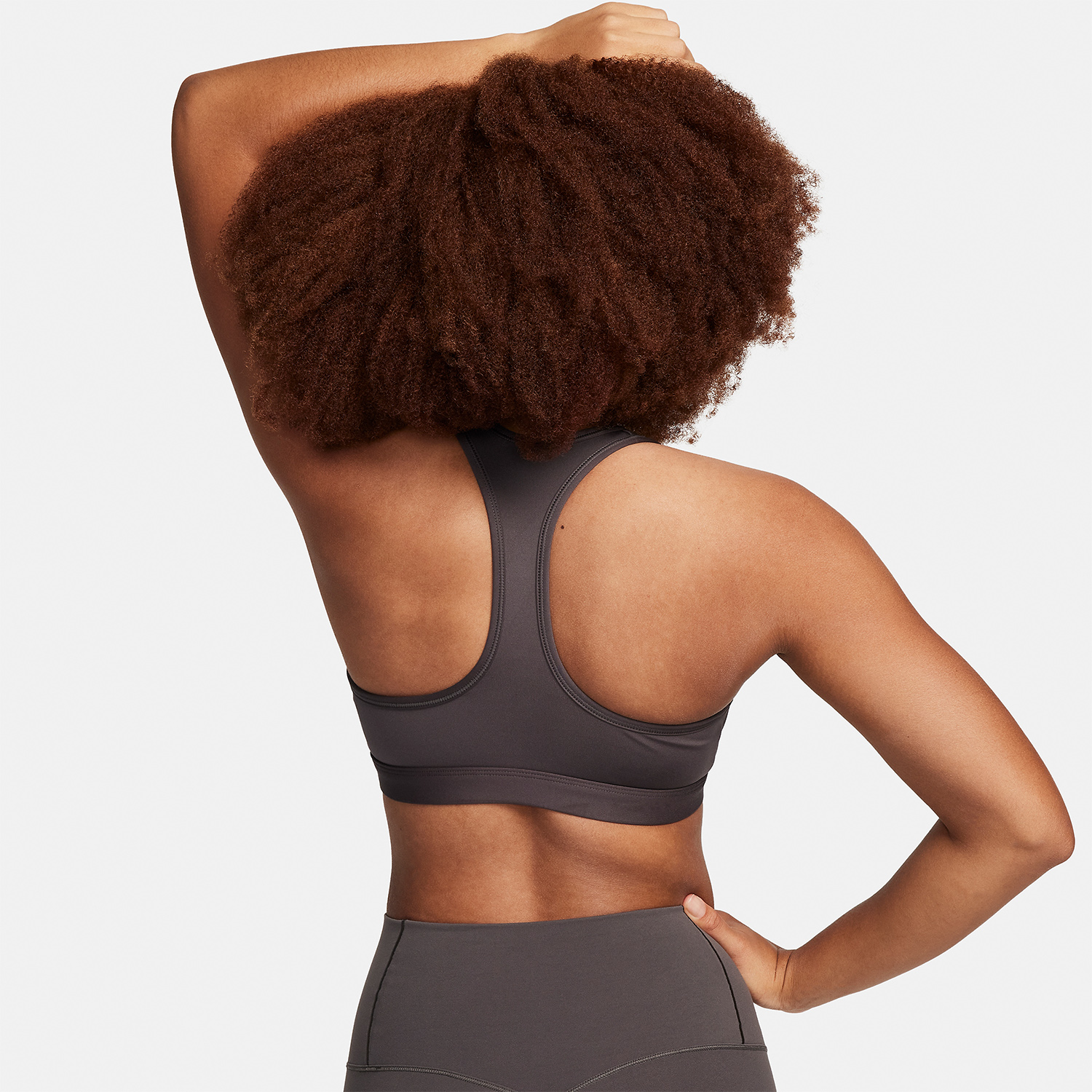 Nike Swoosh Dri-FIT Reggiseno Sportivo Medium Ash/White