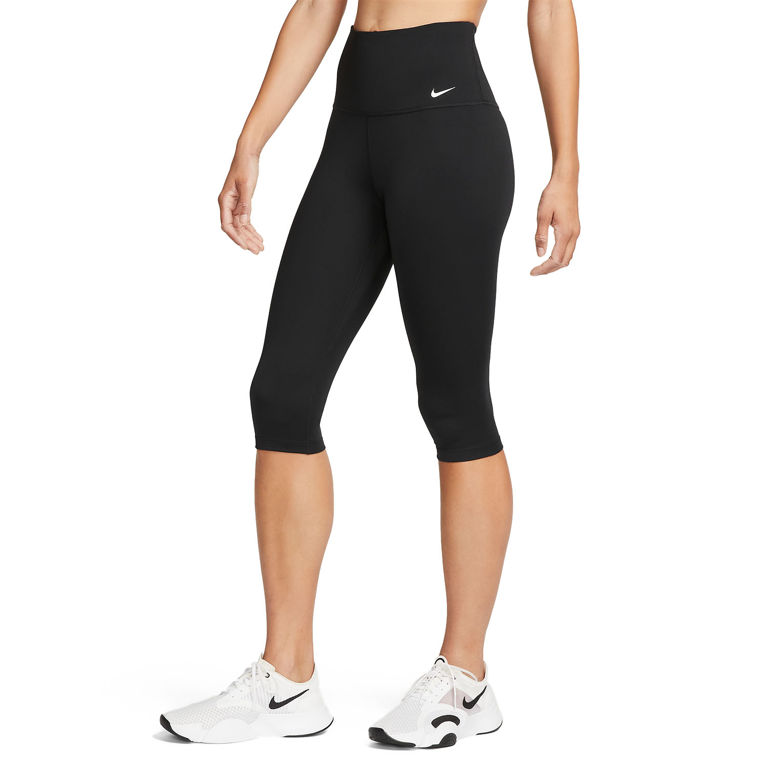 Nike One Dri-FIT Logo Capri Black/White