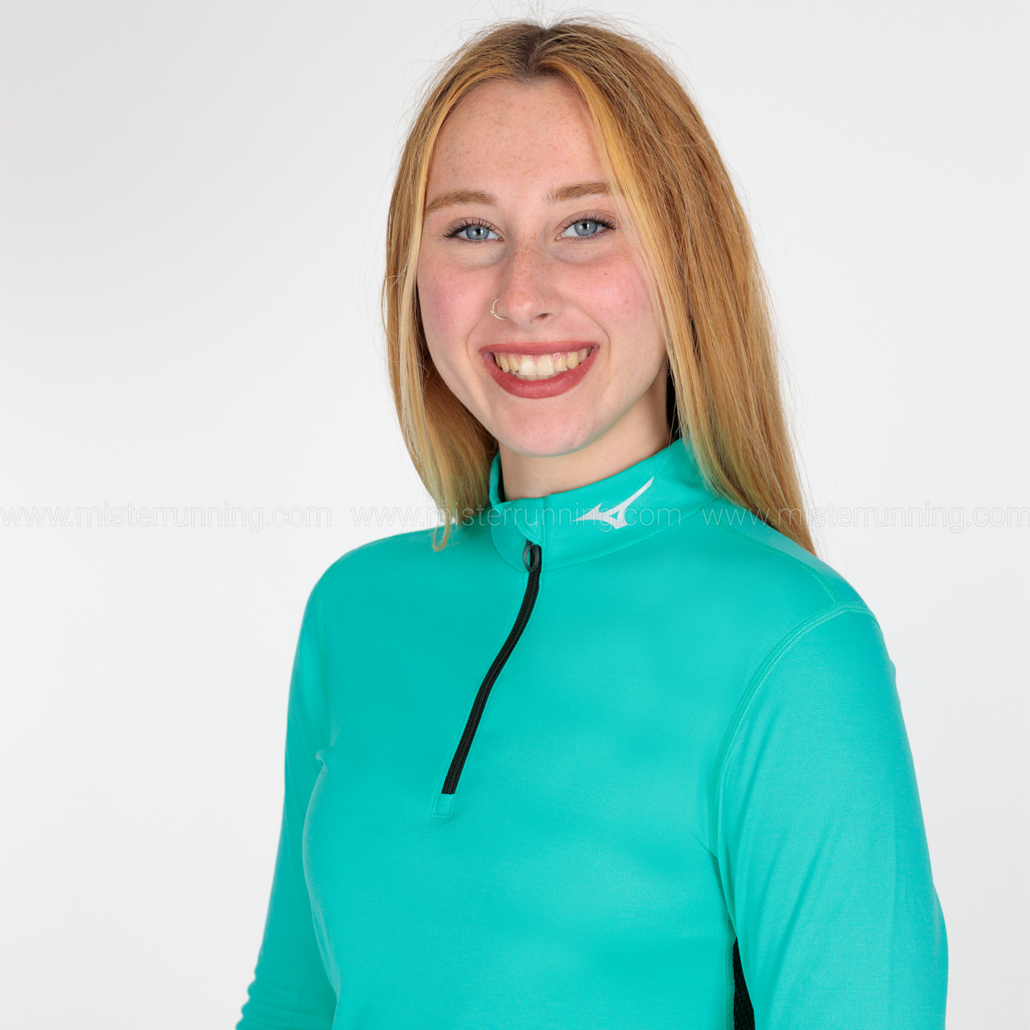 Mizuno Mid Weight Breath Thermo Logo Maglia Atlantis