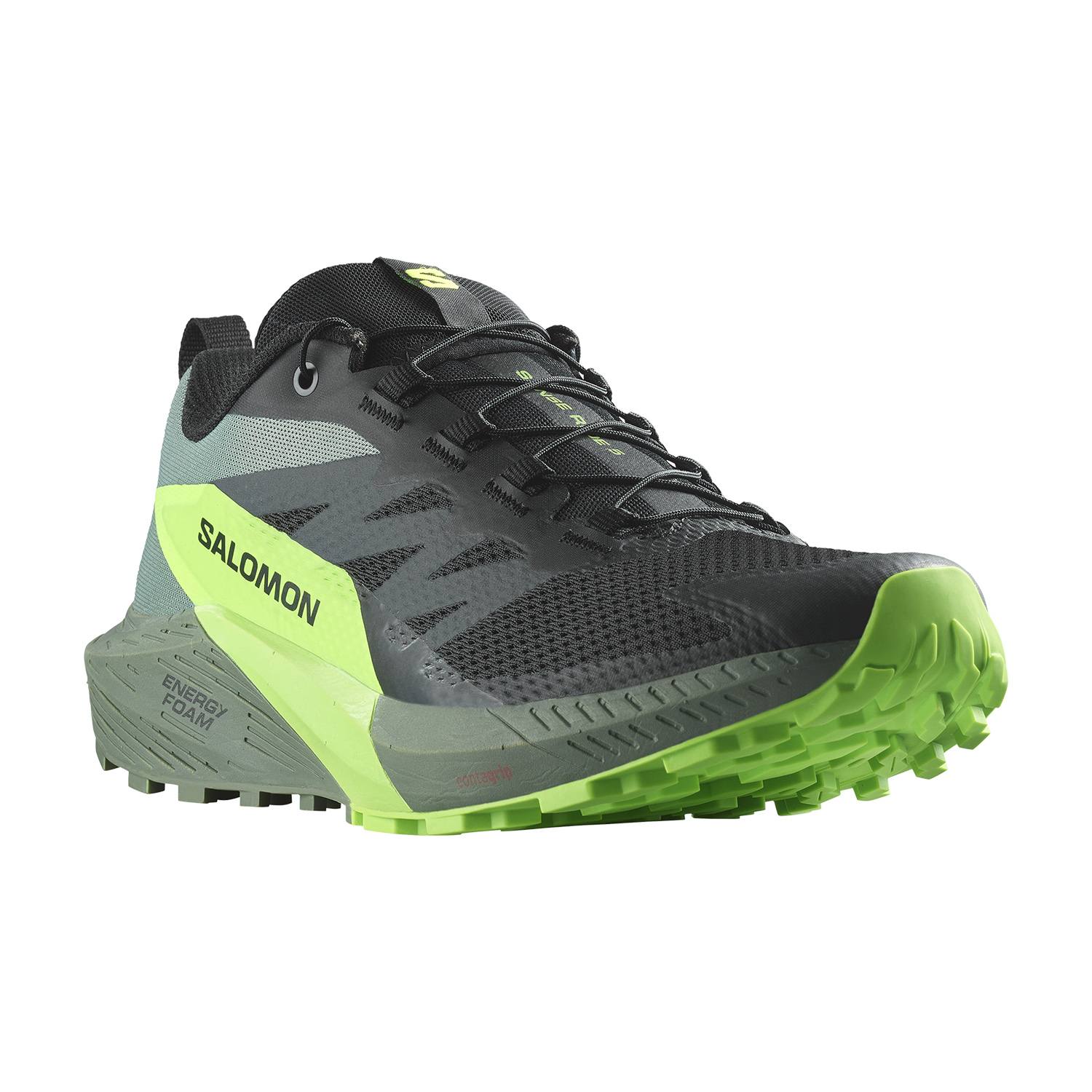Salomon Sense Ride 5 Black/Laurel Wreath/Green Gecko