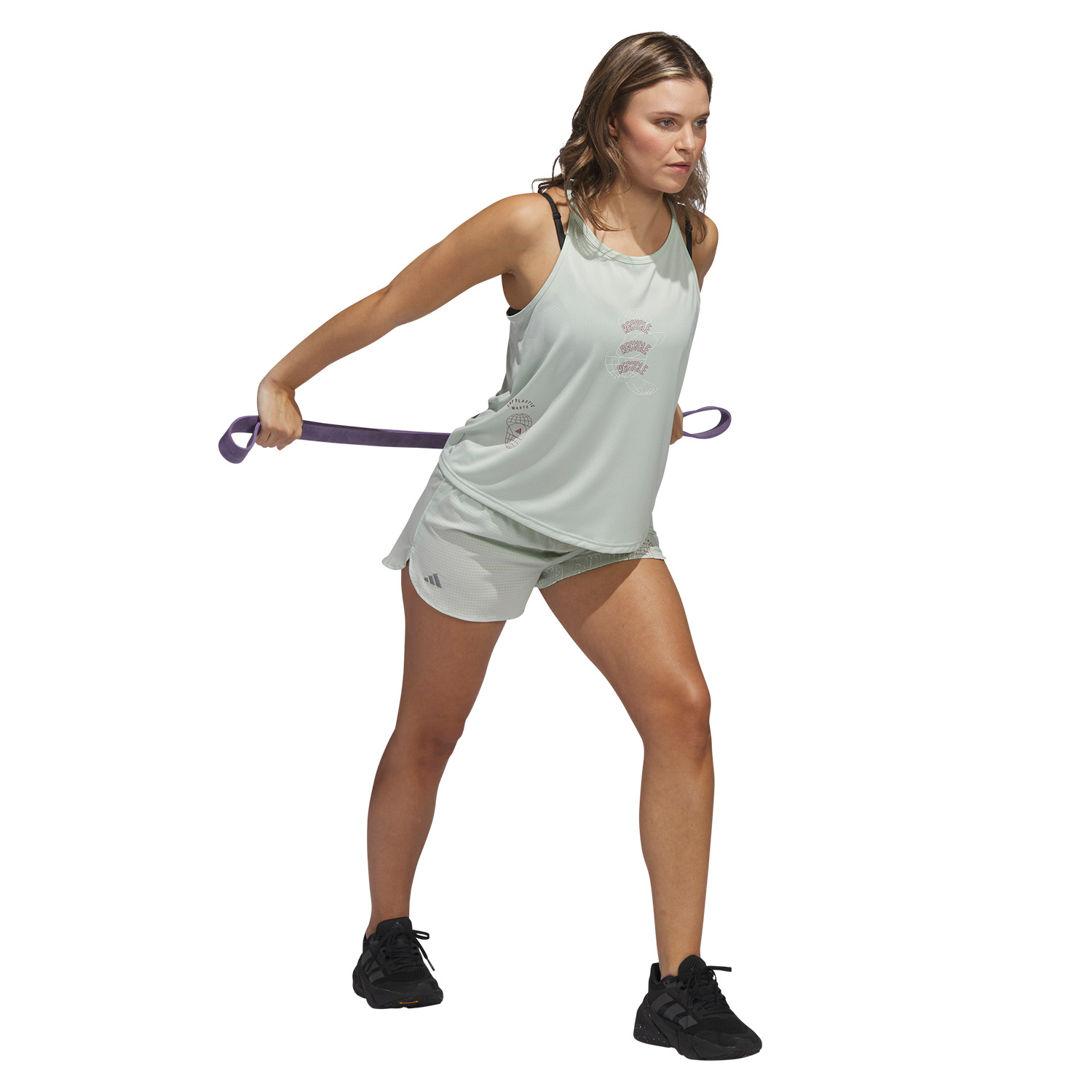 adidas Run For The Ocean 3in Pantaloncini Linen Green