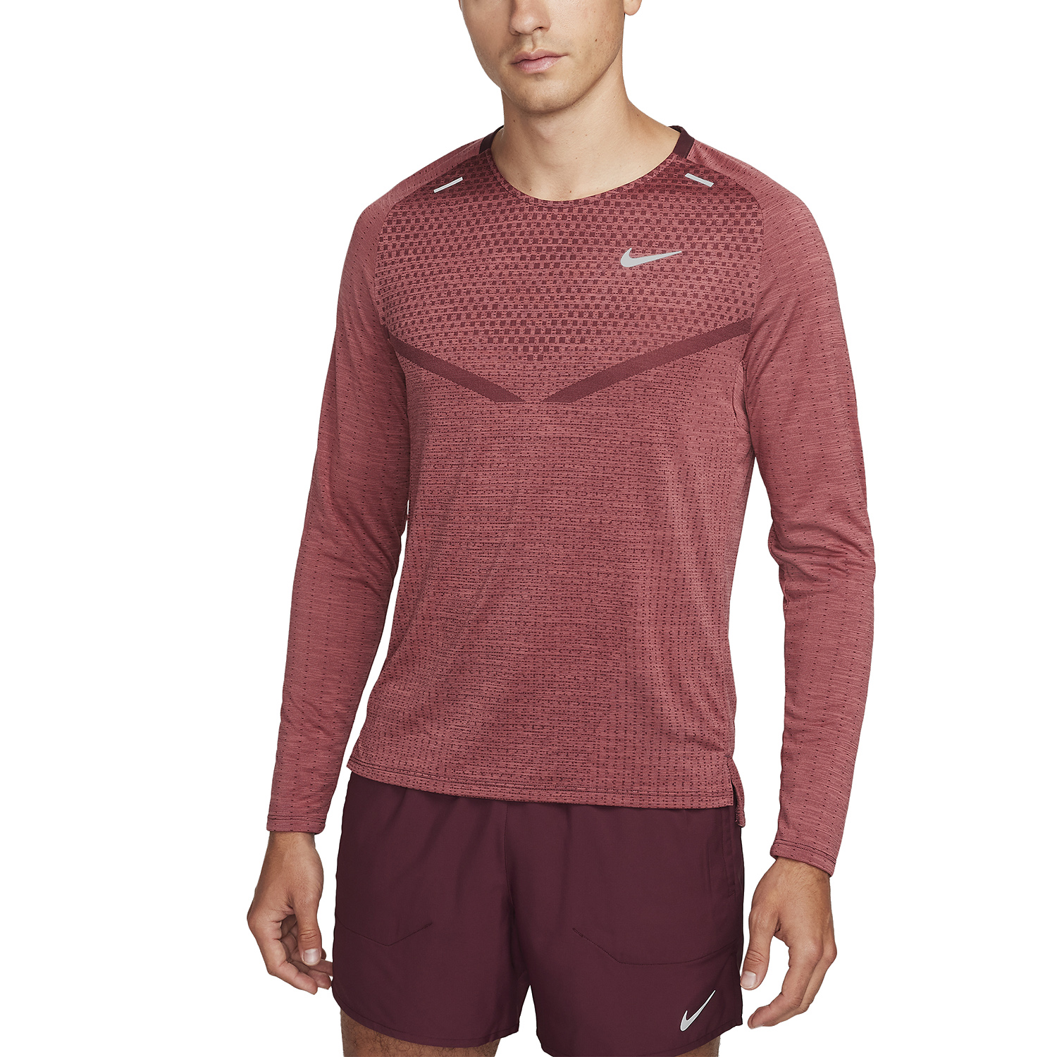 Nike TechKnit Ultra Logo Maglia Night Maroon/Cedar/Reflective Silver