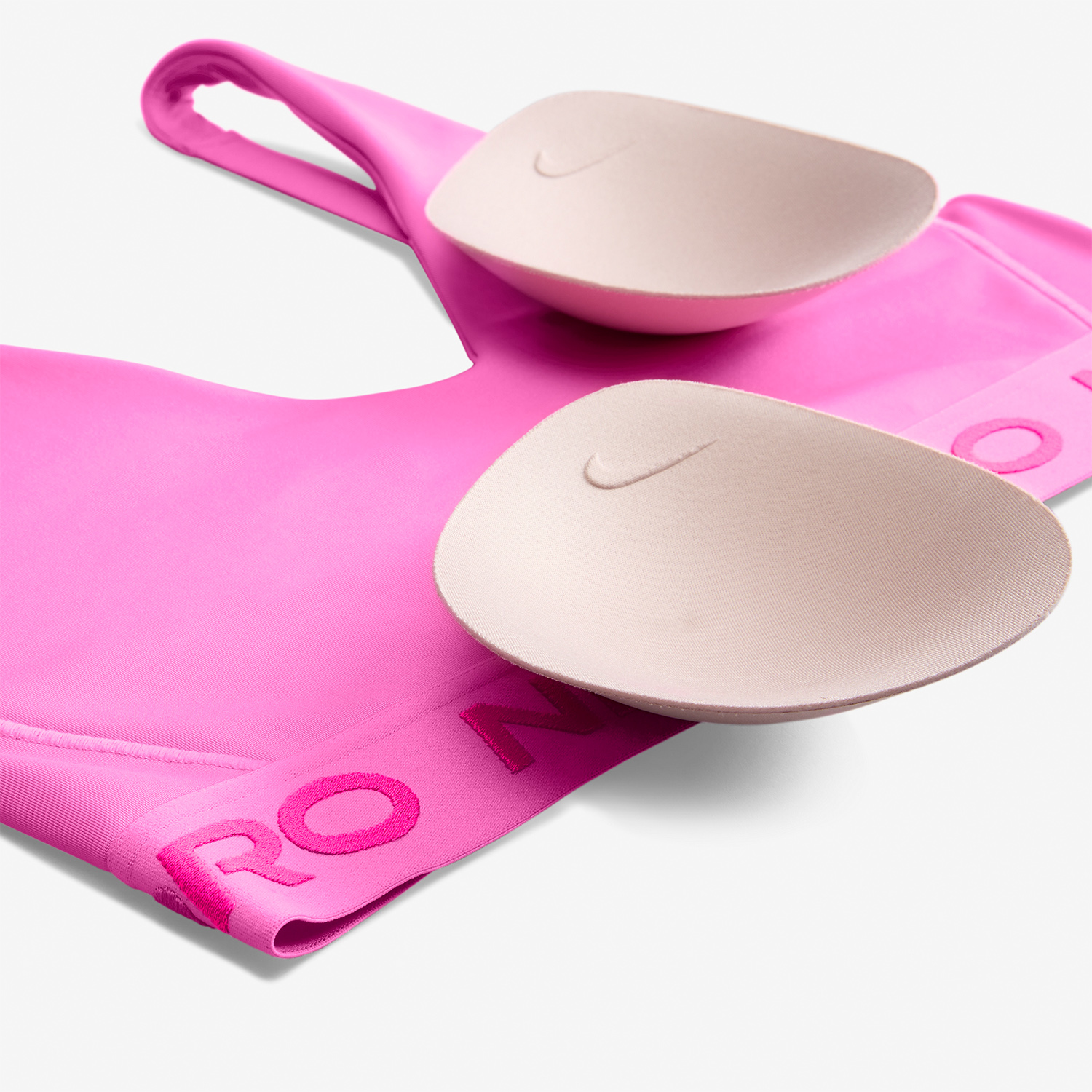 Nike Pro Indy Plunge Reggiseno Sportivo Playful Pink/Alchemy Pink/White