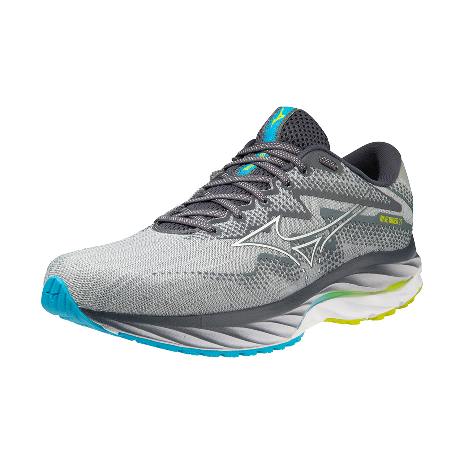 Mizuno Wave Rider 27 Pearl Blue/White/Bolt 2 Neon