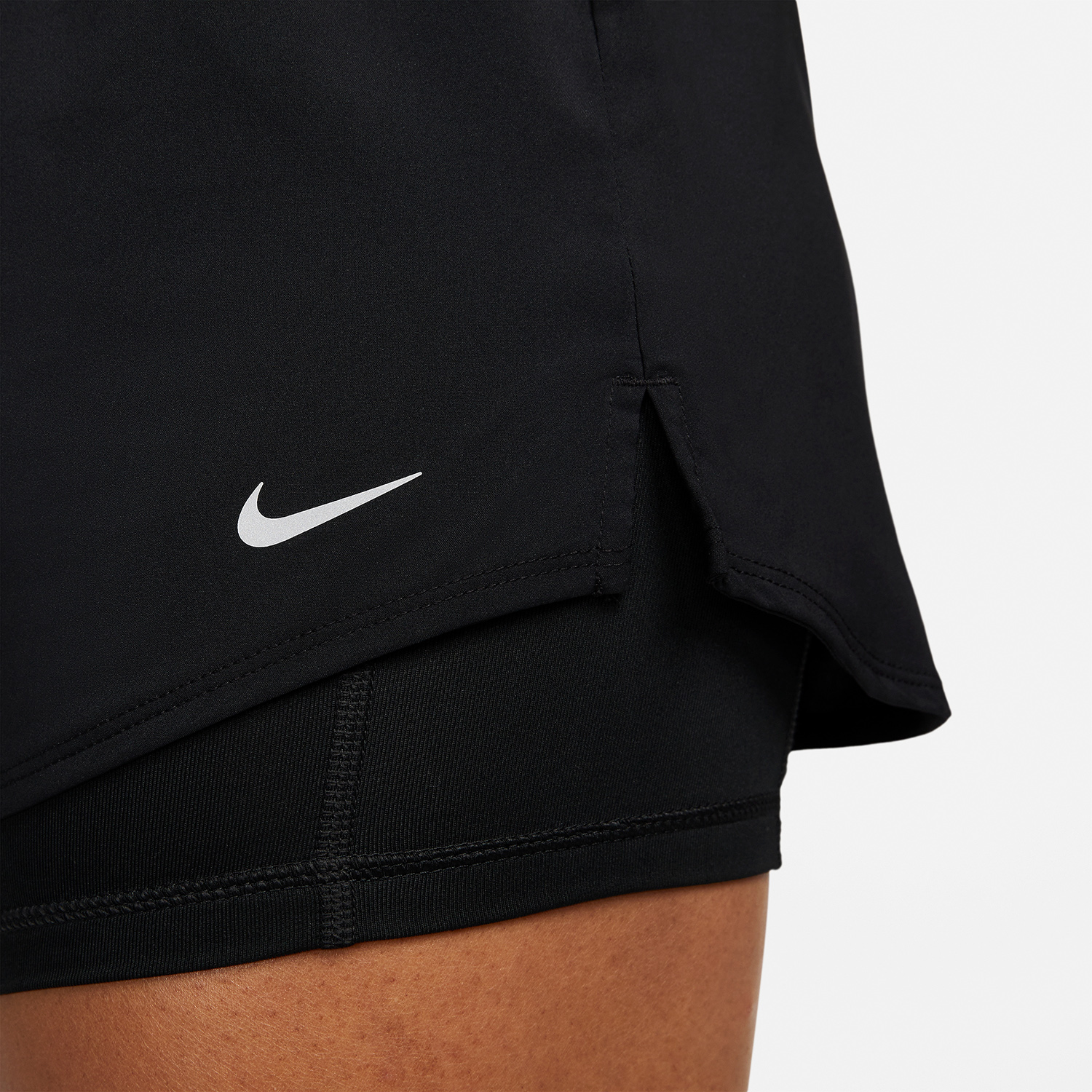 Nike Dri-FIT One 2 in 1 3in Pantaloncini Black/Reflective Silver