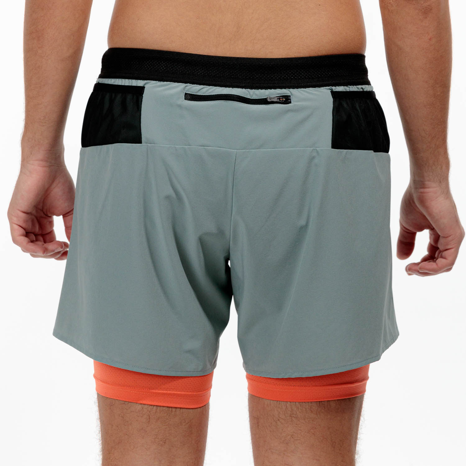 Mizuno ER 2 in 1 5.5in Pantaloncini Lead/Nasturtium