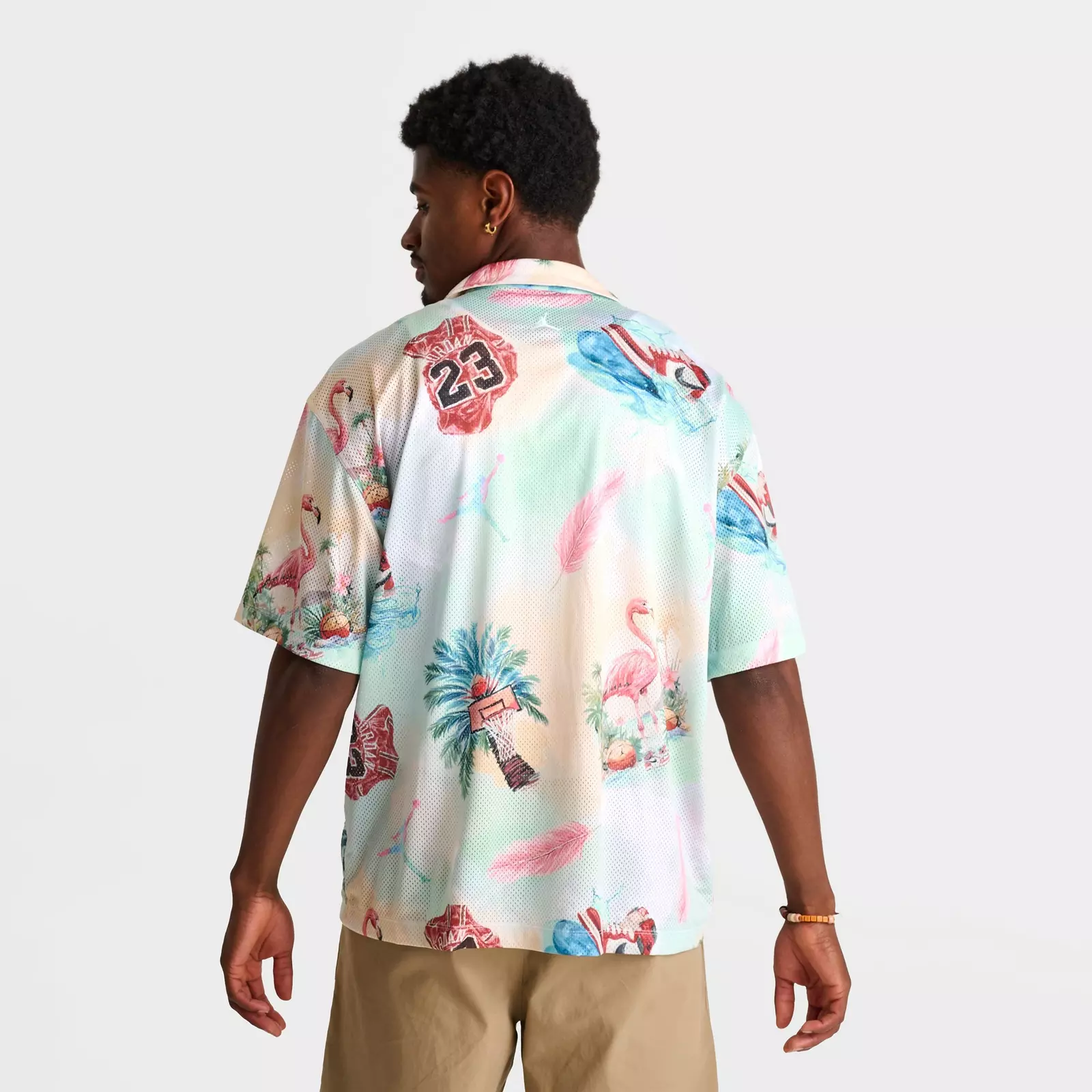 Men's Jordan Essentials Printed Button-Down Camp Top