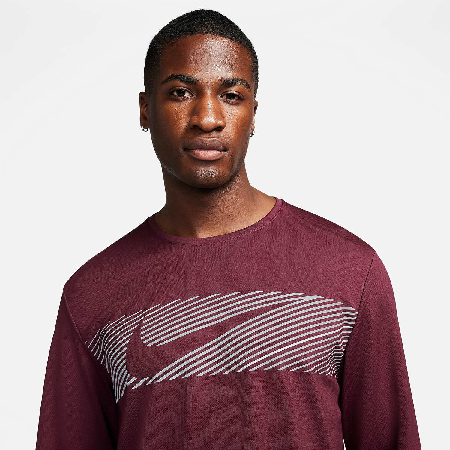 Nike Miler Flash Maglia Night Maroon/Reflective Silver