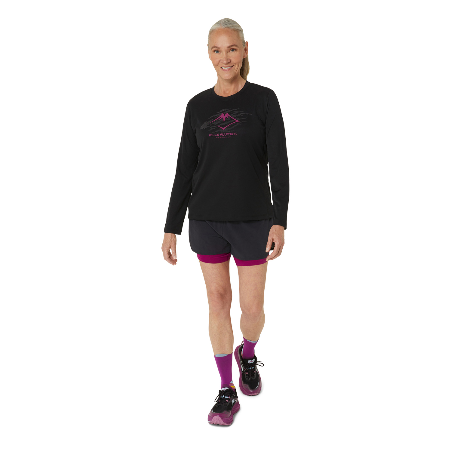 Asics Fujitrail 2 in 1 3in Pantaloncini Performance Black/Blackberry