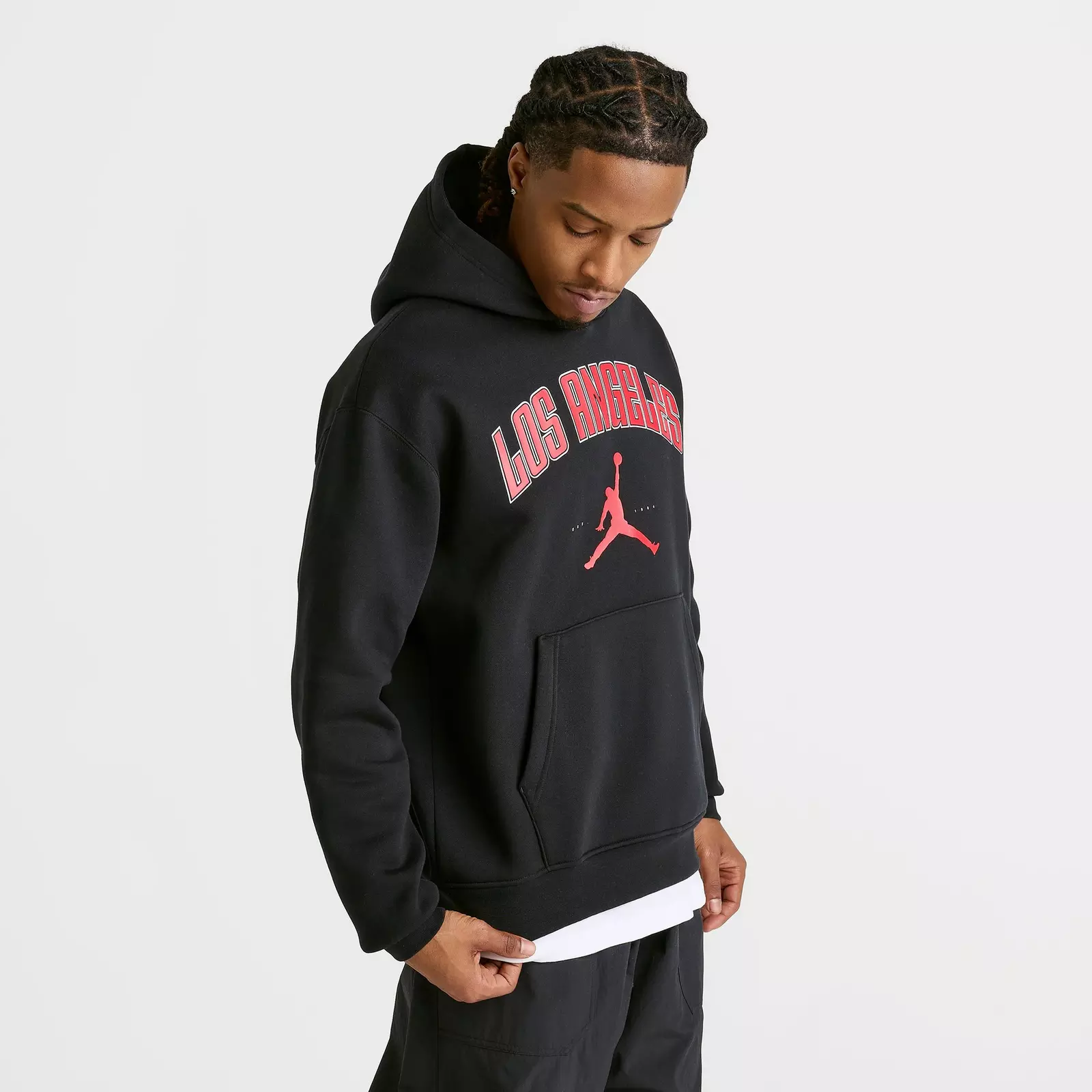 Men's Jordan Los Angeles Big Logo Fleece Pullover Hoodie