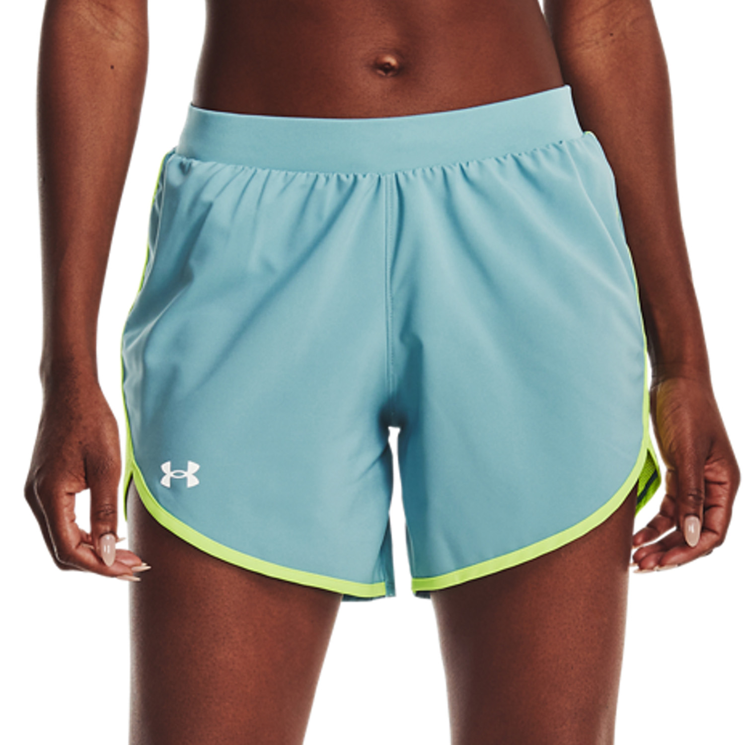 Under Armour Fly By Elite 5in Pantaloncini Still Water/Lime Surge