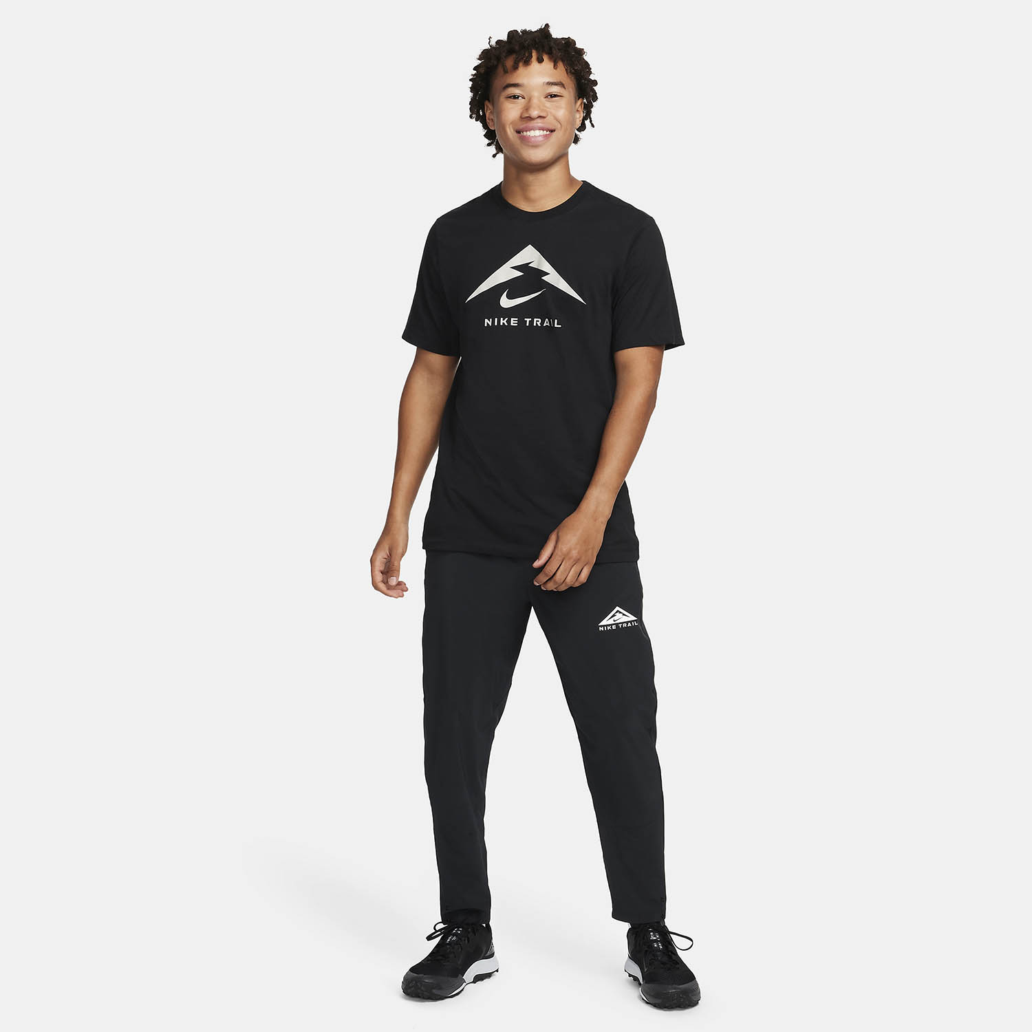 Nike Dri-FIT Trail Logo Maglietta Black