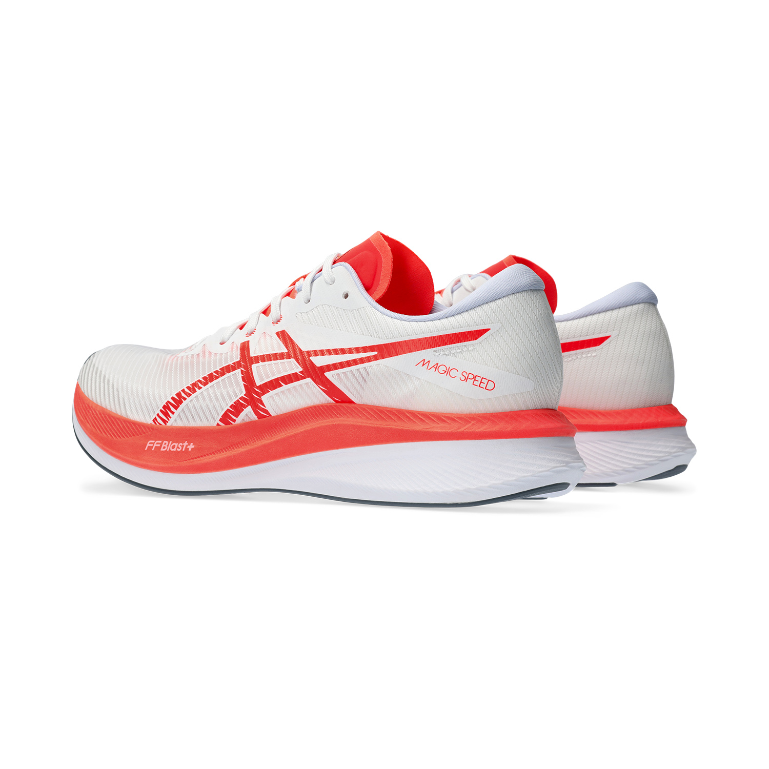 Asics Magic Speed 3 White/Sunrise Red