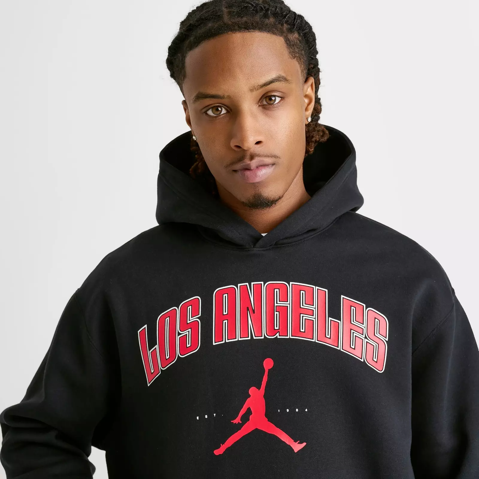 Men's Jordan Los Angeles Big Logo Fleece Pullover Hoodie