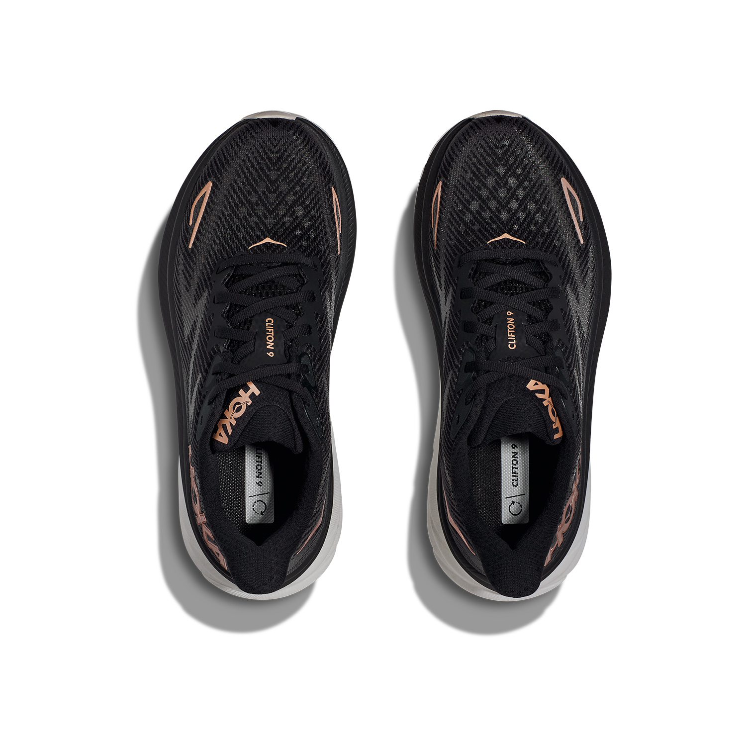 Hoka Clifton 9 Black/Rose Gold