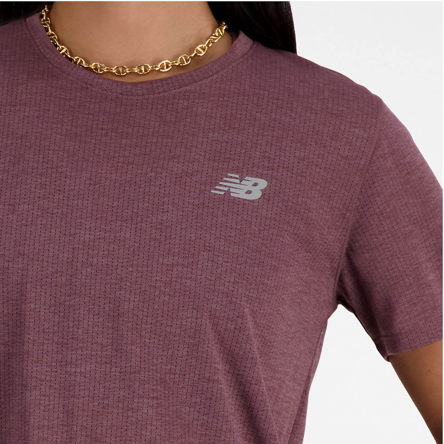 New Balance Athletics Maglietta Licorice Heather