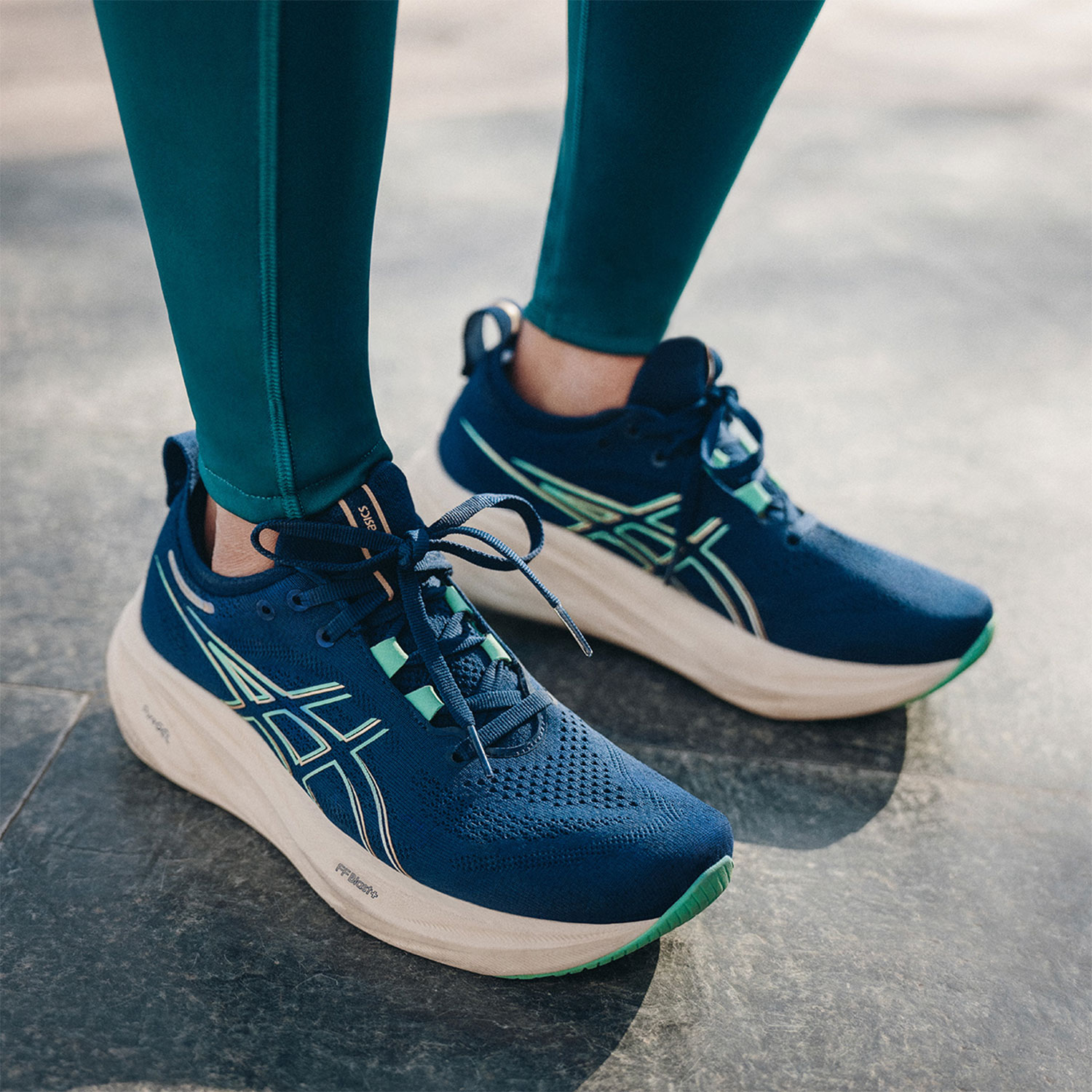 Asics Gel Nimbus 26 Blue Expanse/Aurora Green