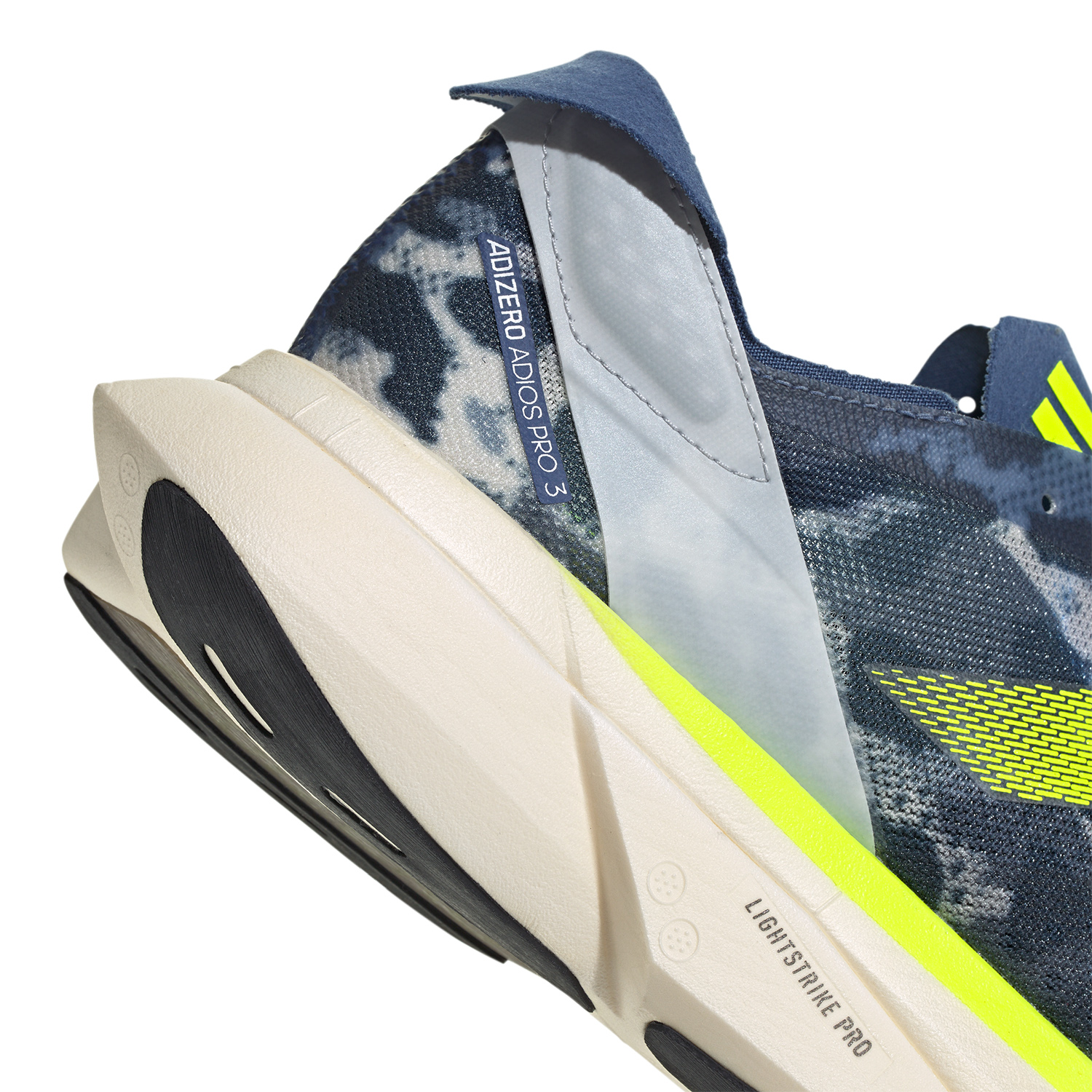 adidas adizero Adios Pro 3 Crystal White/Lucid Lemon/Blue Burst