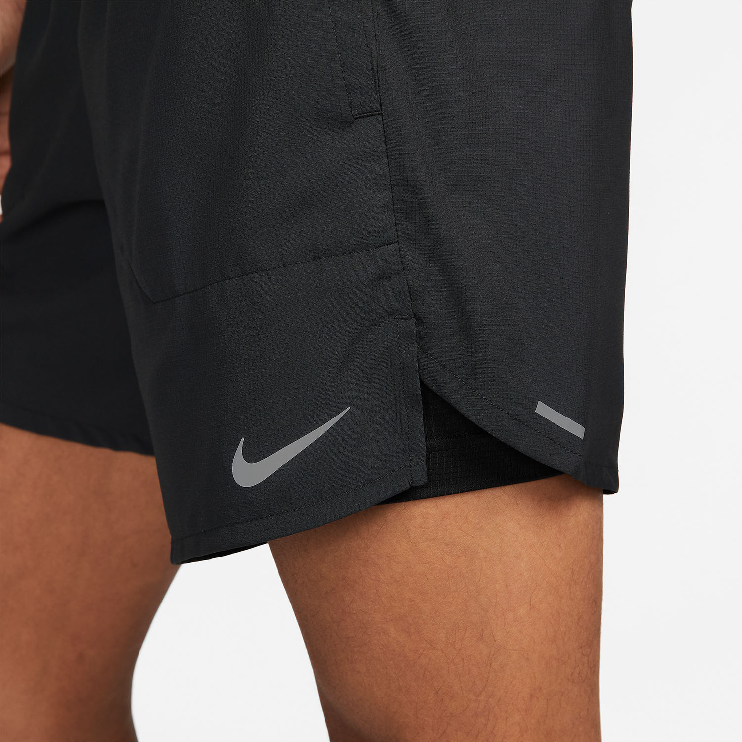 Nike Dri-FIT Stride 2 in 1 7in Pantaloncini Black/Reflective Silver