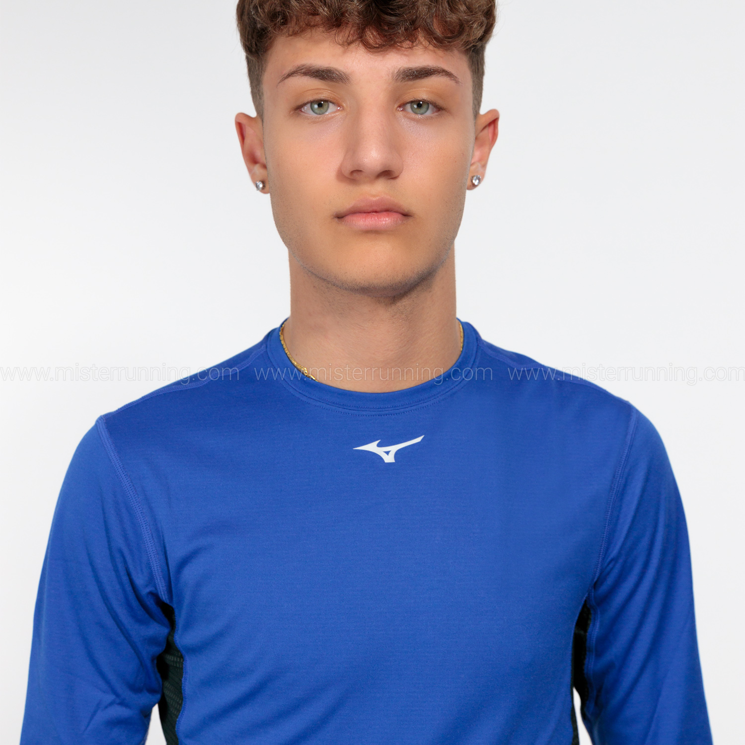 Mizuno Mid Weight Light Crew Maglia Surf Blue