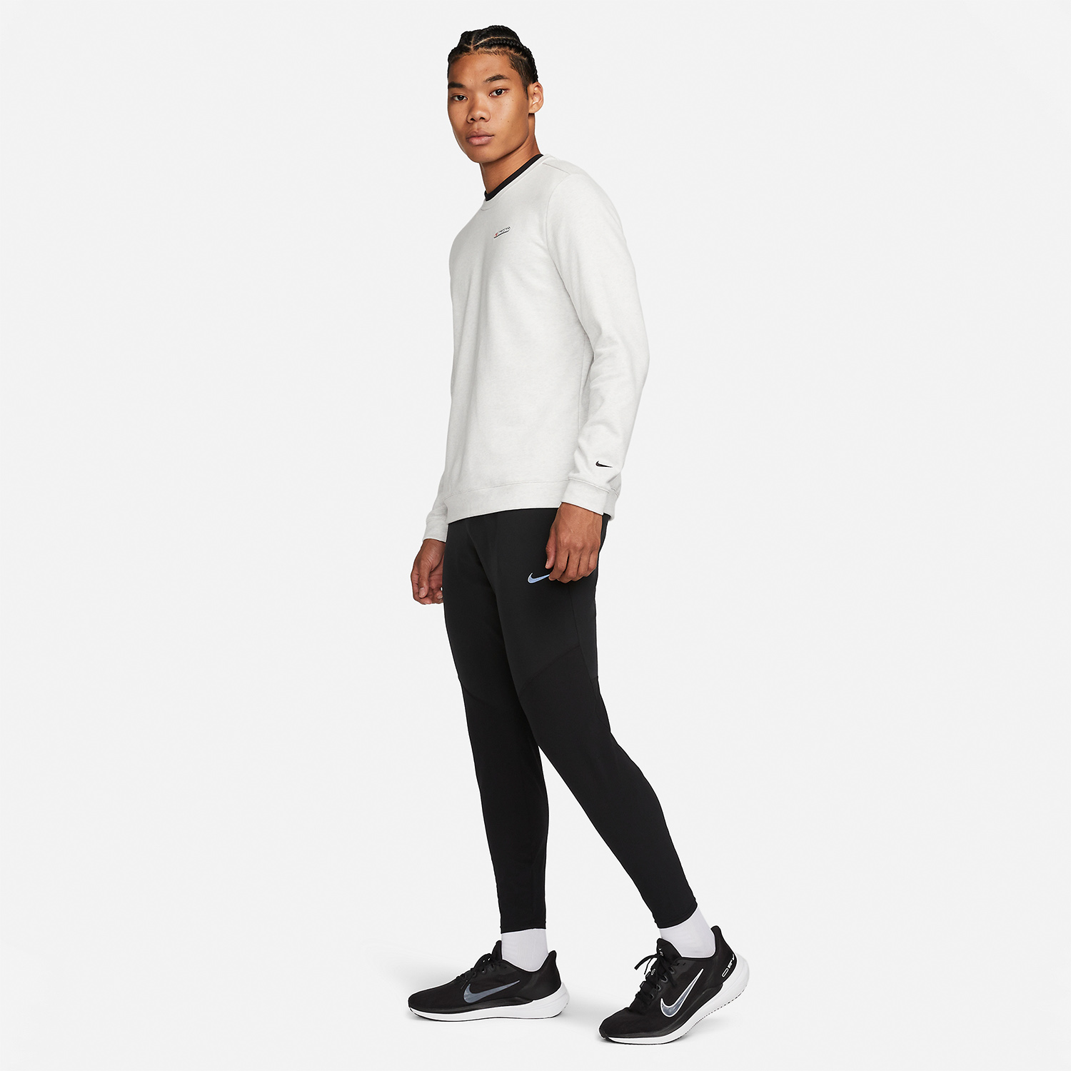 Nike Track Club Maglia Photon Dust/Htr/Black