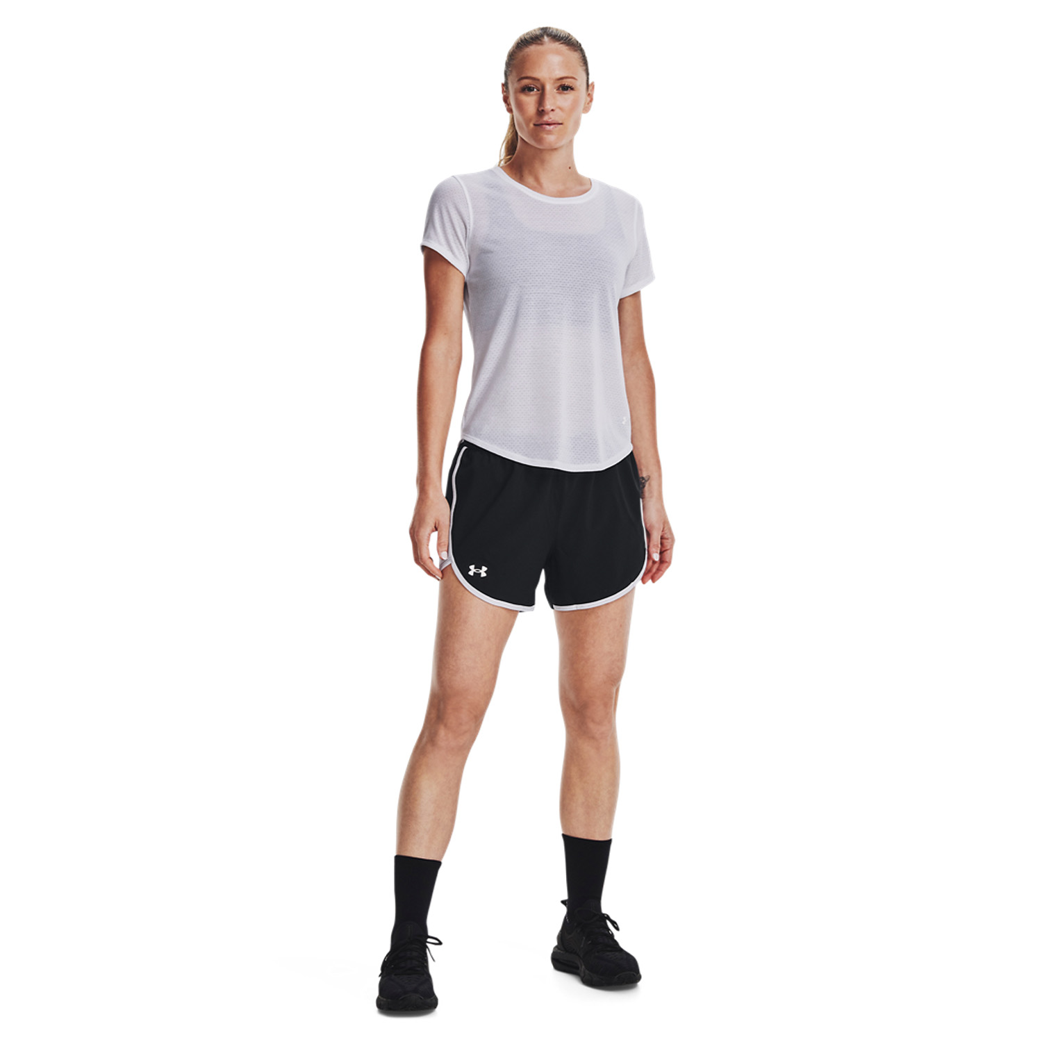 Under Armour Fly By Elite 5in Pantaloncini Black/White/Reflective