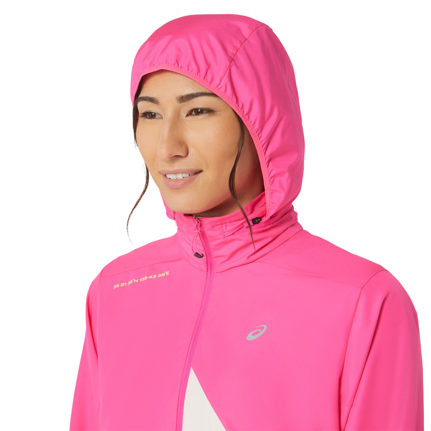 Asics Fujitrail Giacca Pink Glo/Birch