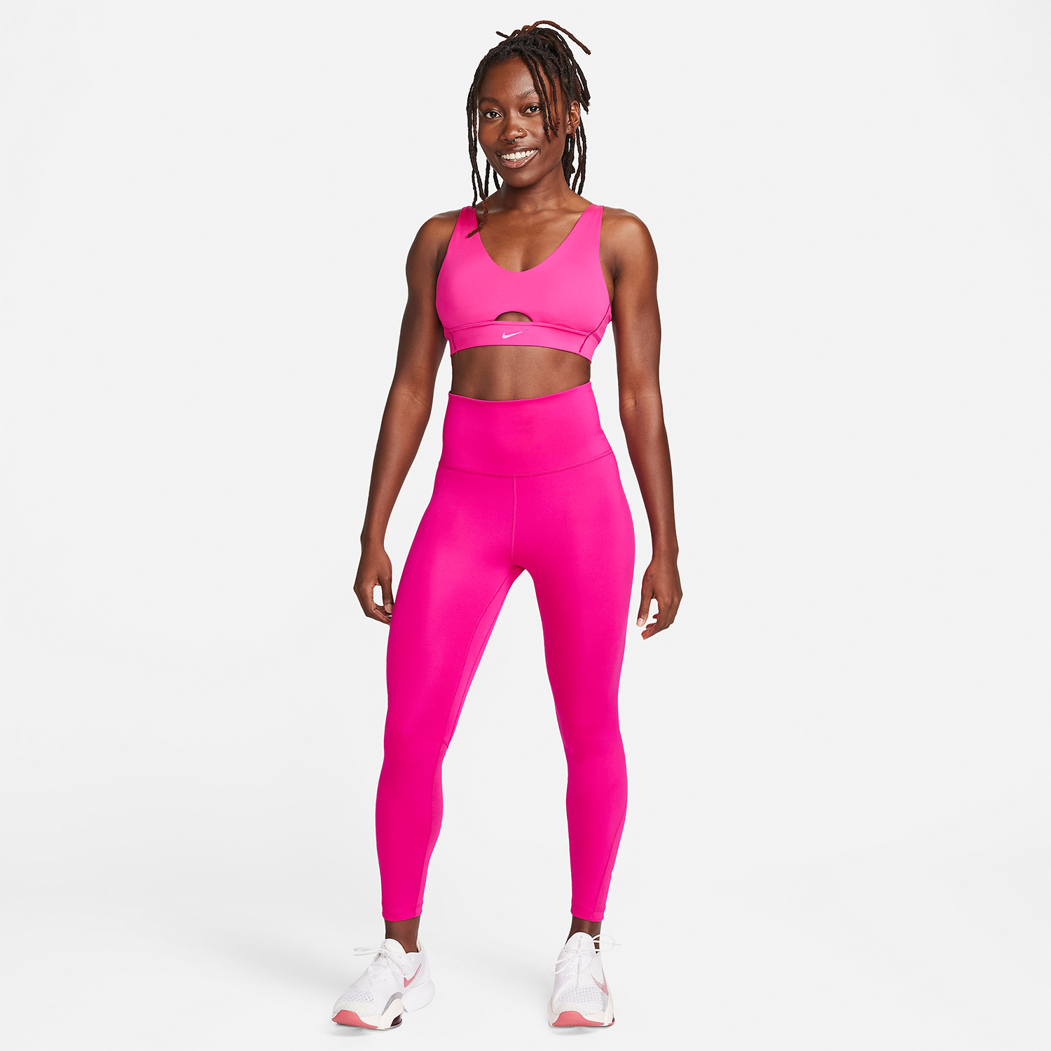 Nike Dri-FIT Indy Reggiseno Sportivo Fireberry/Rush Fuchsia
