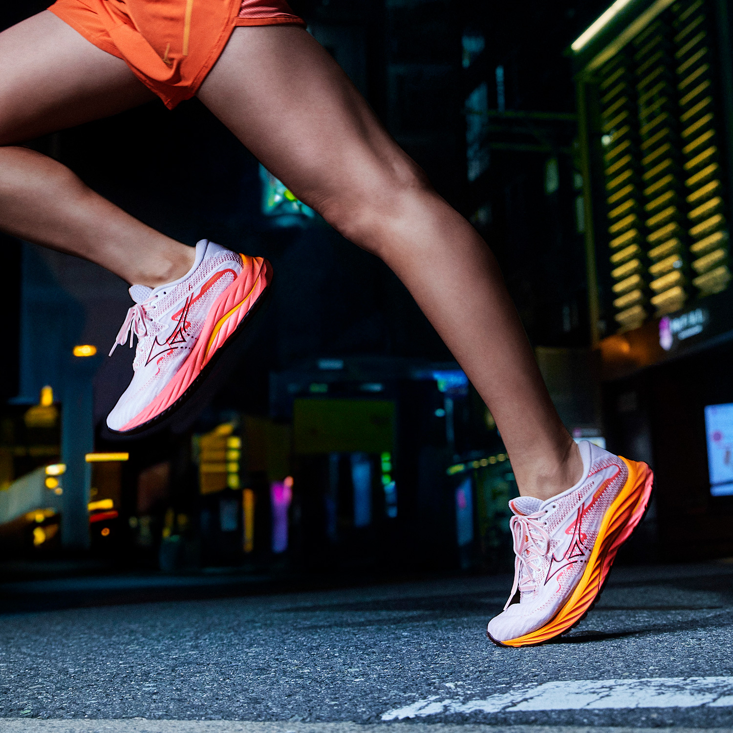 Mizuno Wave Rider 27 White/Black/Dubarry