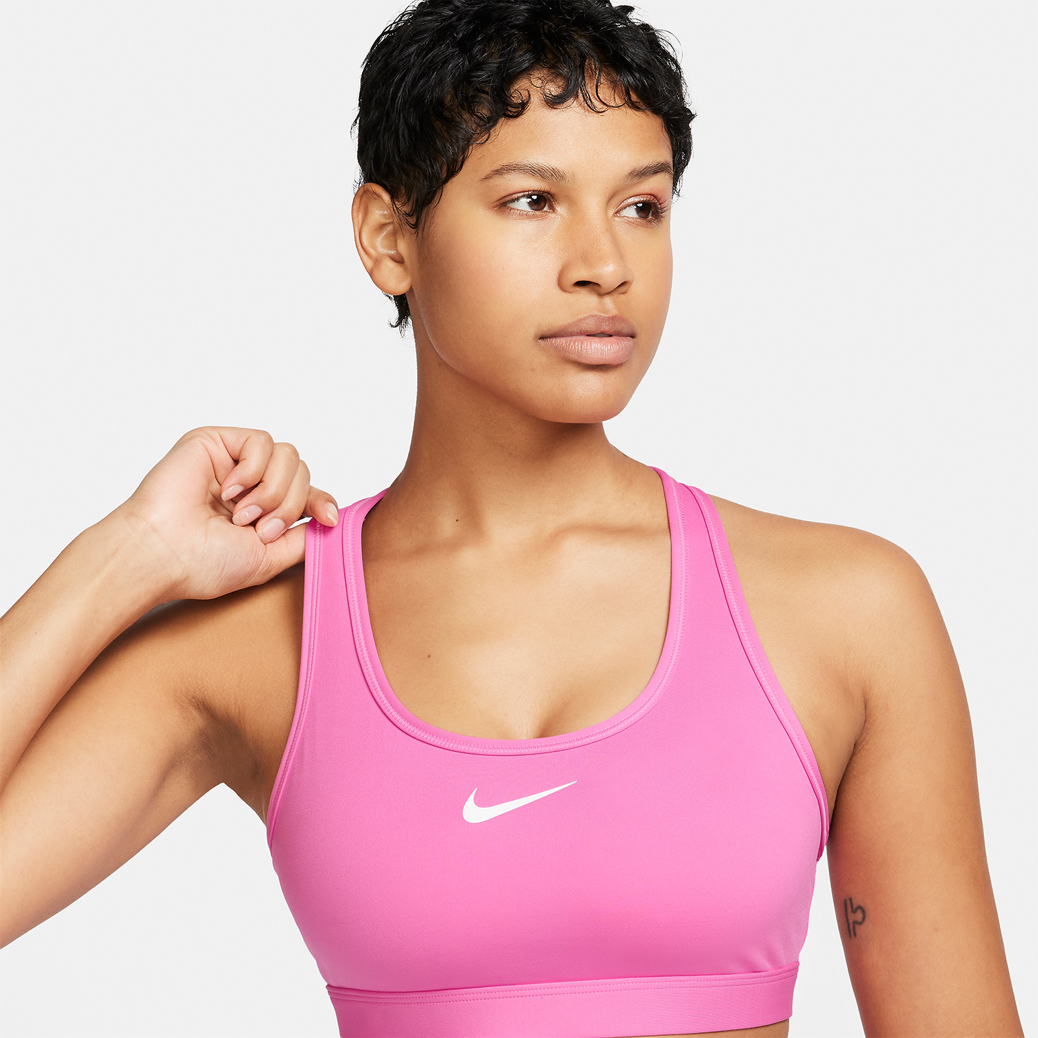 Nike Swoosh Dri-FIT Reggiseno Sportivo Playful Pink/White