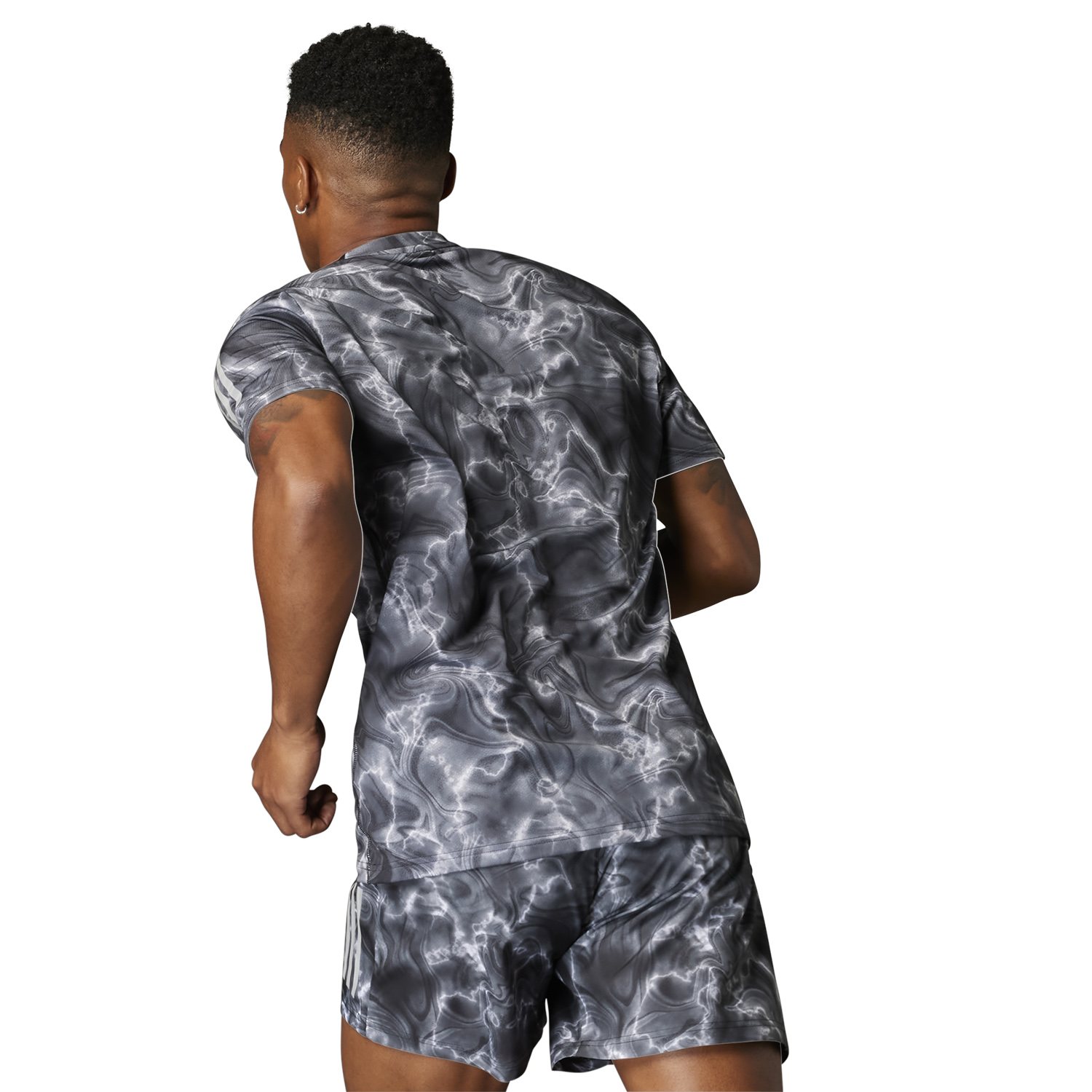 adidas Own The Run Graphic Maglietta White/Black/Grey Six