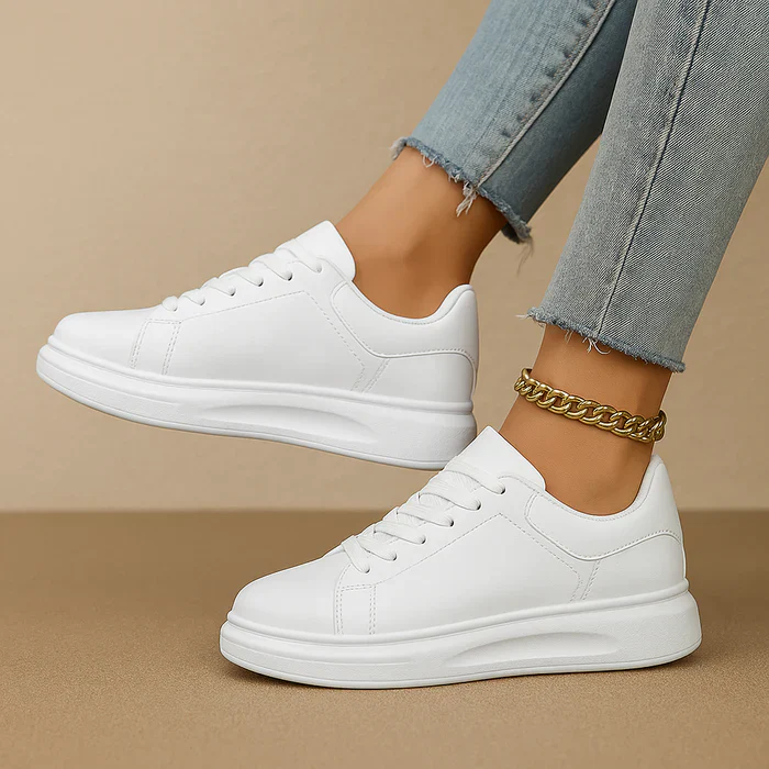Buca Witte Leren Sneakers voor Dames �C Minimalistisch Design
