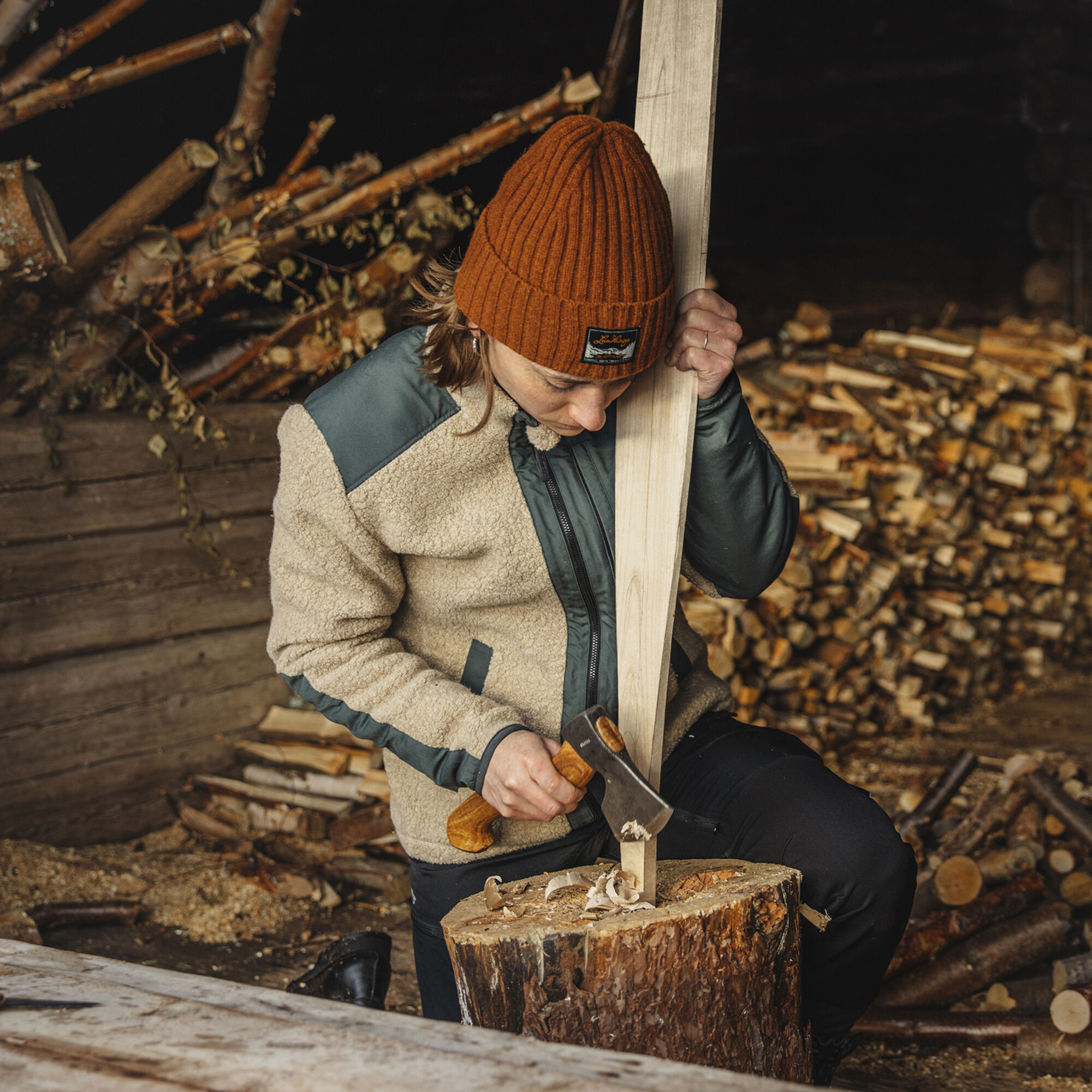 Saruk Wool Pile Mid Full Zip W