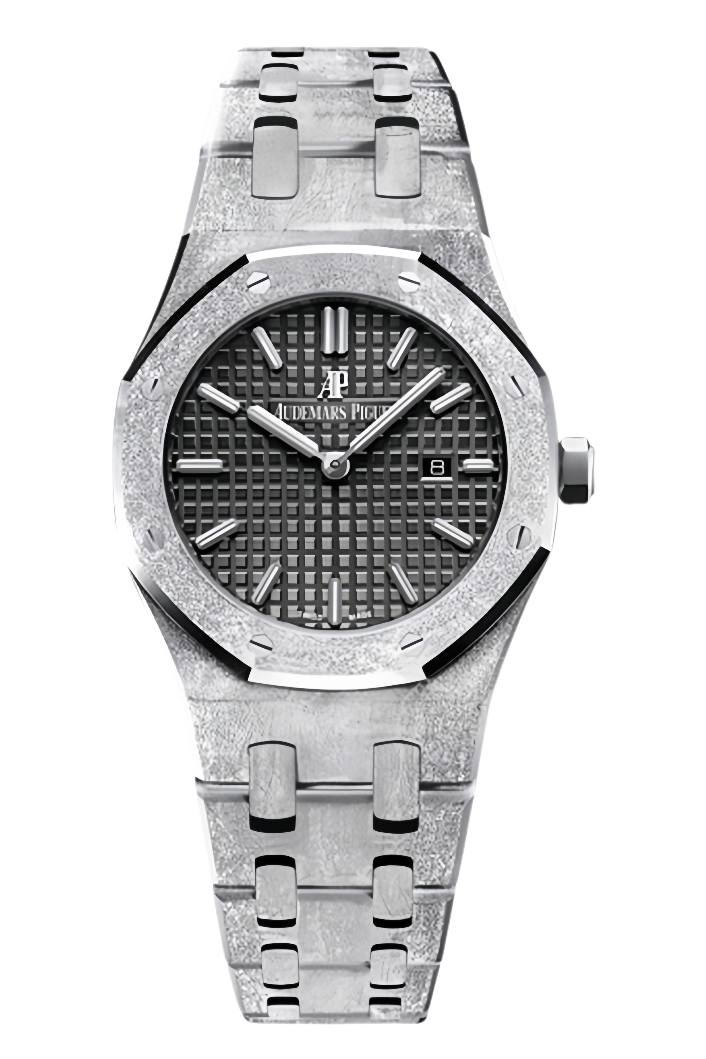 Audemars Piguet Royal Oak 67653BC.GG.1263BC.02 Super Clone Watch – Frosted White Gold Ladies Diamond Replica
