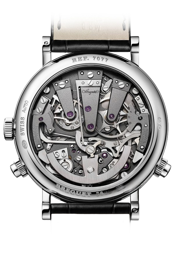 Breguet Tradition Chronograph Ref. 7077BB/GY/9XV Super Clone Watch – Openworked Grey Dial White Gold Fake Replica