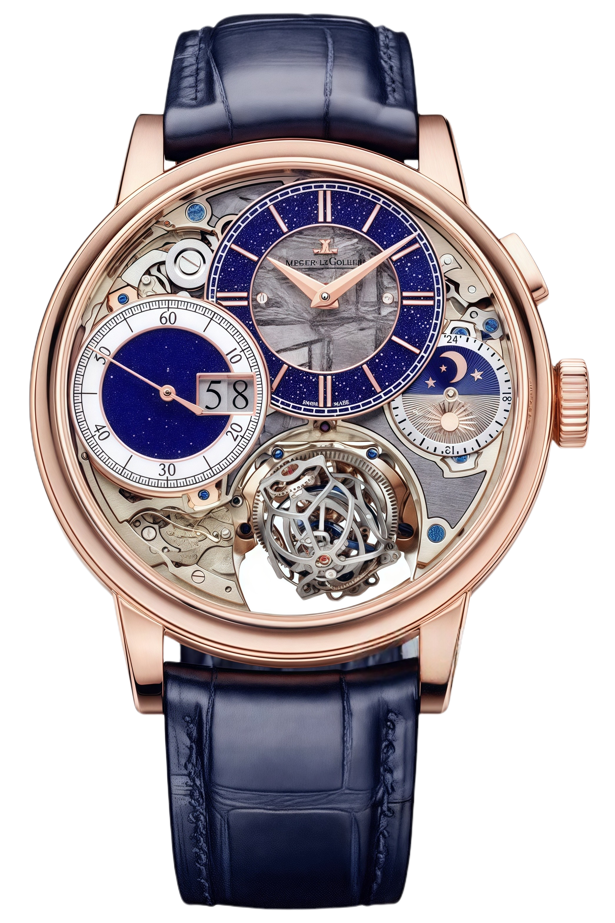 Jaeger-LeCoultre Master Grande Tradition Ref. 5032441 Super Clone Watch – Blue Dial Rose Gold Tourbillon Fake Replica