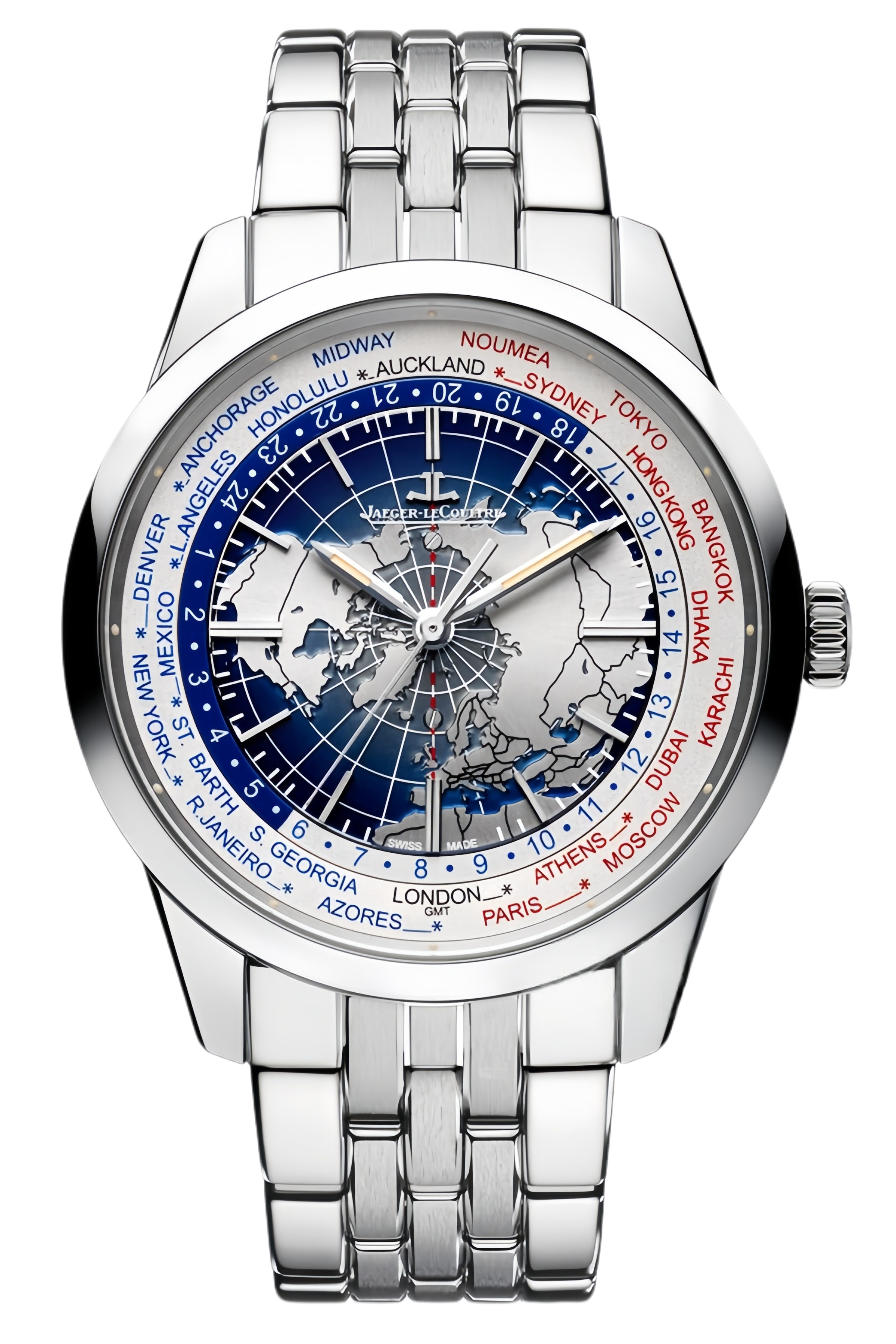 Jaeger‑LeCoultre Geophysic True Second Ref. 8018120 Super Clone Watch – Silver Sunburst Dial Stainless Steel Bracelet Fake Replica