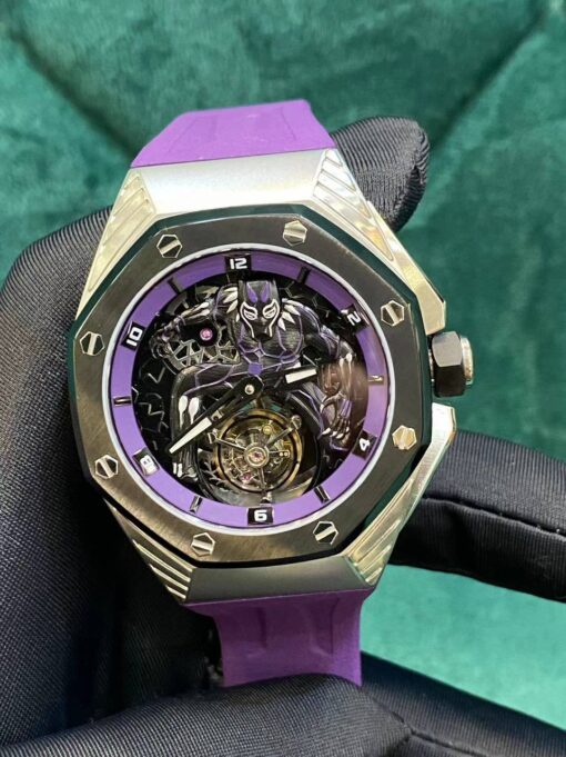 Audemars Piguet Royal Oak Concept 26620IO.OO.D077CA.01 Super Clone Watch – Green Dial Titanium Flying Tourbillon Replica