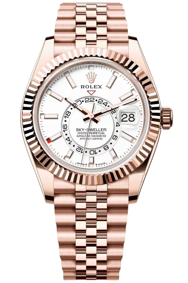 Rolex Sky-Dweller Grey Dial Super Clone Swiss Replica Watch Jubilee Bracelet Ref M336935-0007 Swiss 9002 Movement
