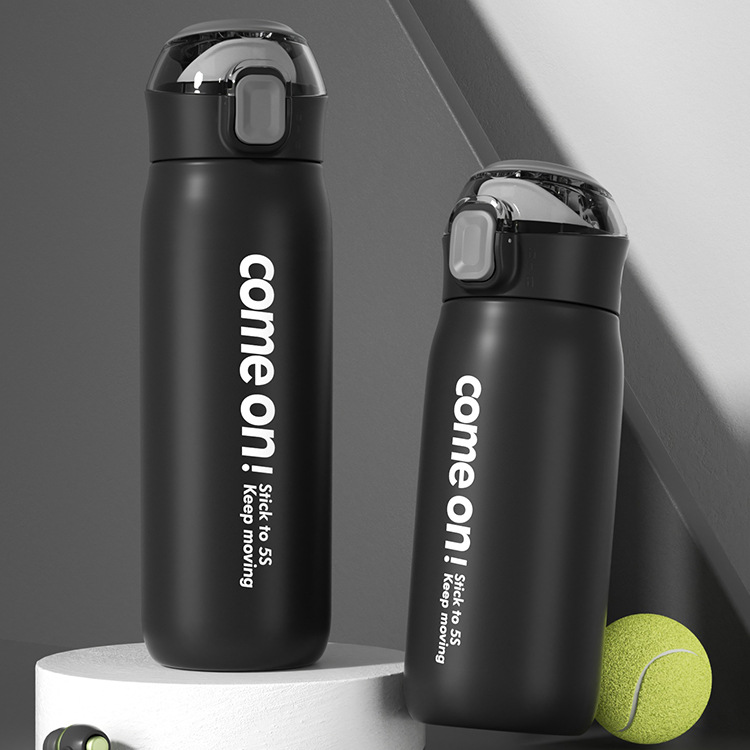 Sports Insulated Water Bottle with Flip-Top Lid