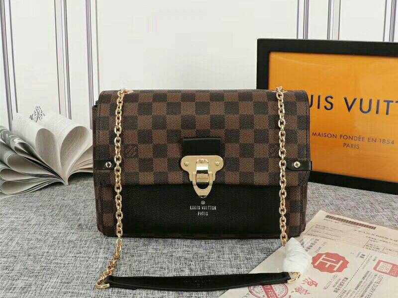 Louis Vuitton Damier Ebene Canvas Vavin PM Bag In Black