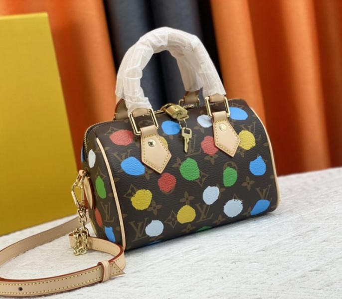Louis Vuitton X YK Monogram Canvas Speedy 20 Handbag