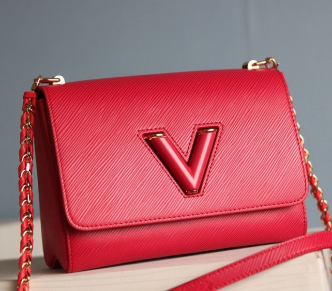 Louis Vuitton Epi Leather Twist MM Bag In Red