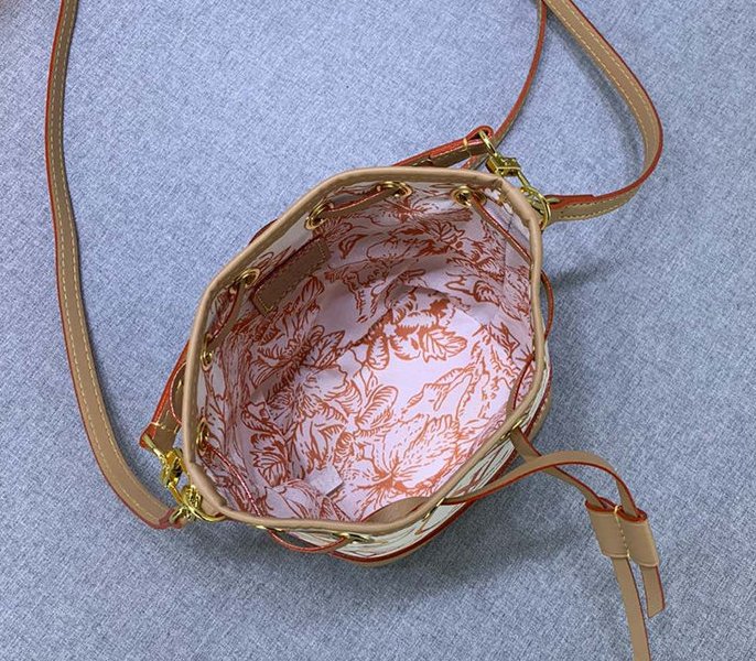 Louis Vuitton LV By The Pool Monogram Tiles Canvas Nano Noe Bag In Coral