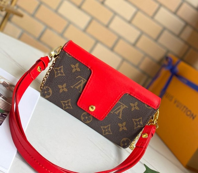 Louis Vuitton Monogram Canvas Padlock On Strap Bag In Red