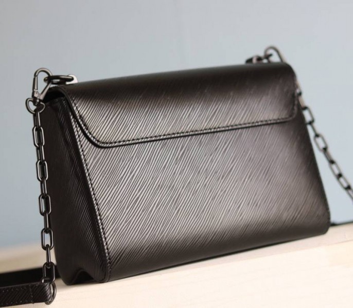 Louis Vuitton Epi Leather Twist MM Bag With Black Vibrant Pink Twist Lock