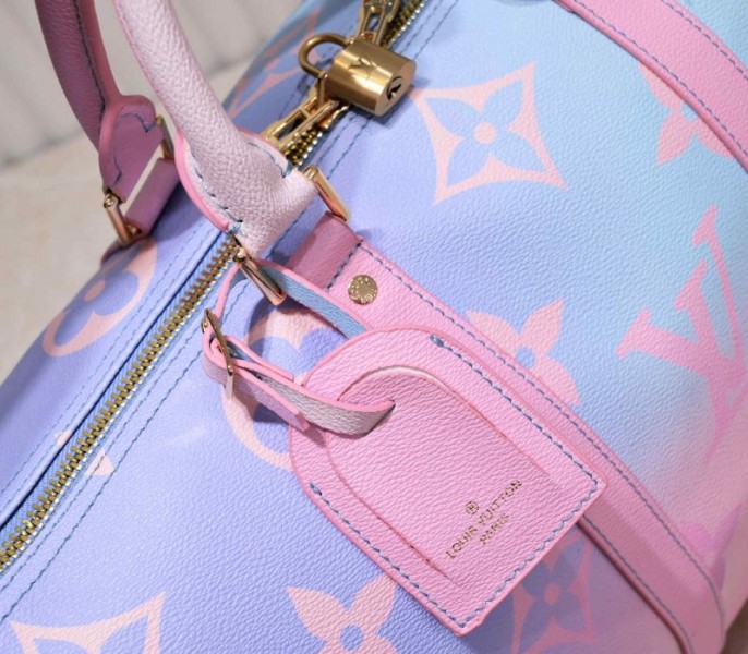 Louis Vuitton Spring 2022 Keepall 45 Luggage In Sunrise Pastel